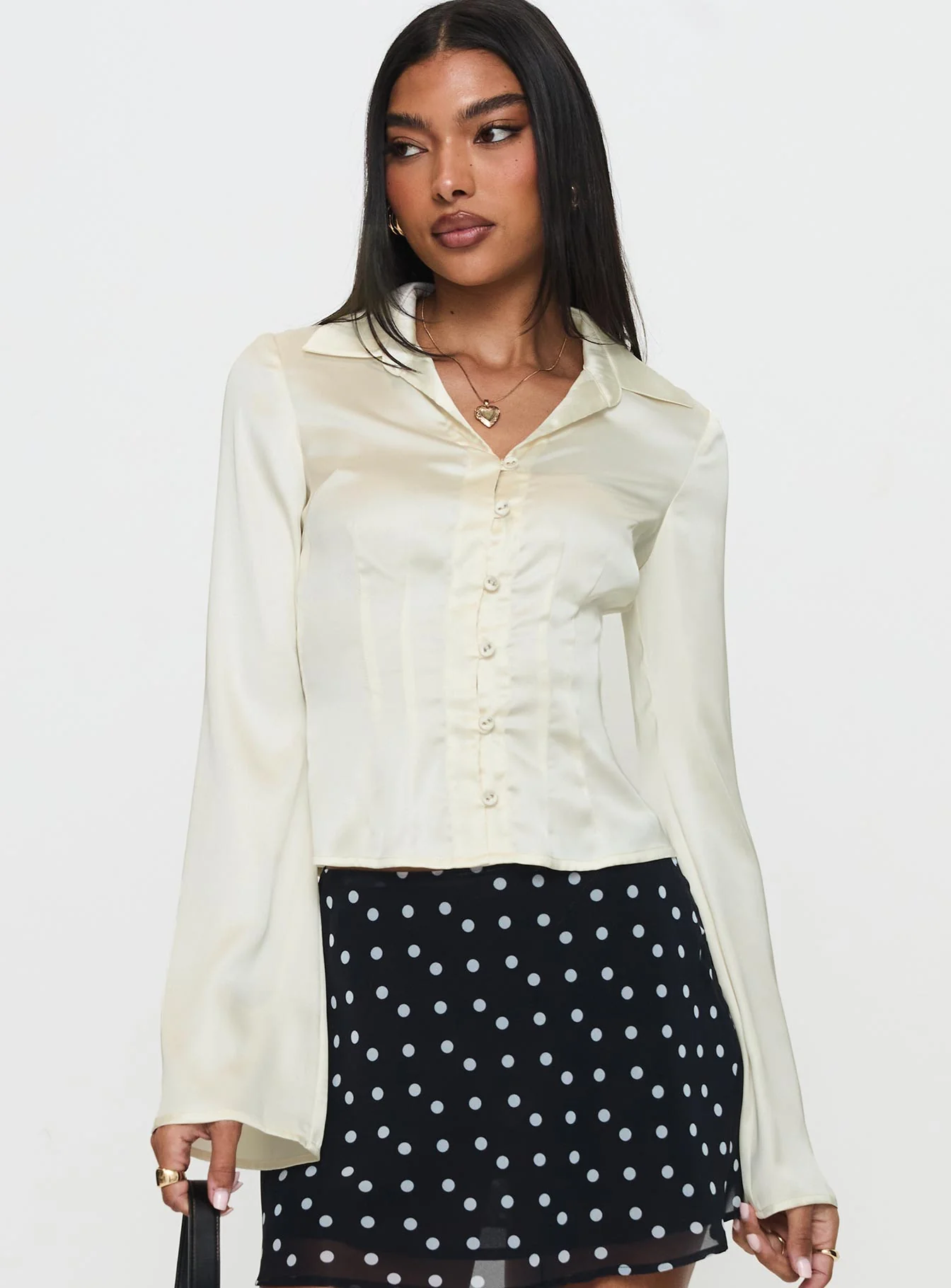 Miravella Long Sleeve Top Cream