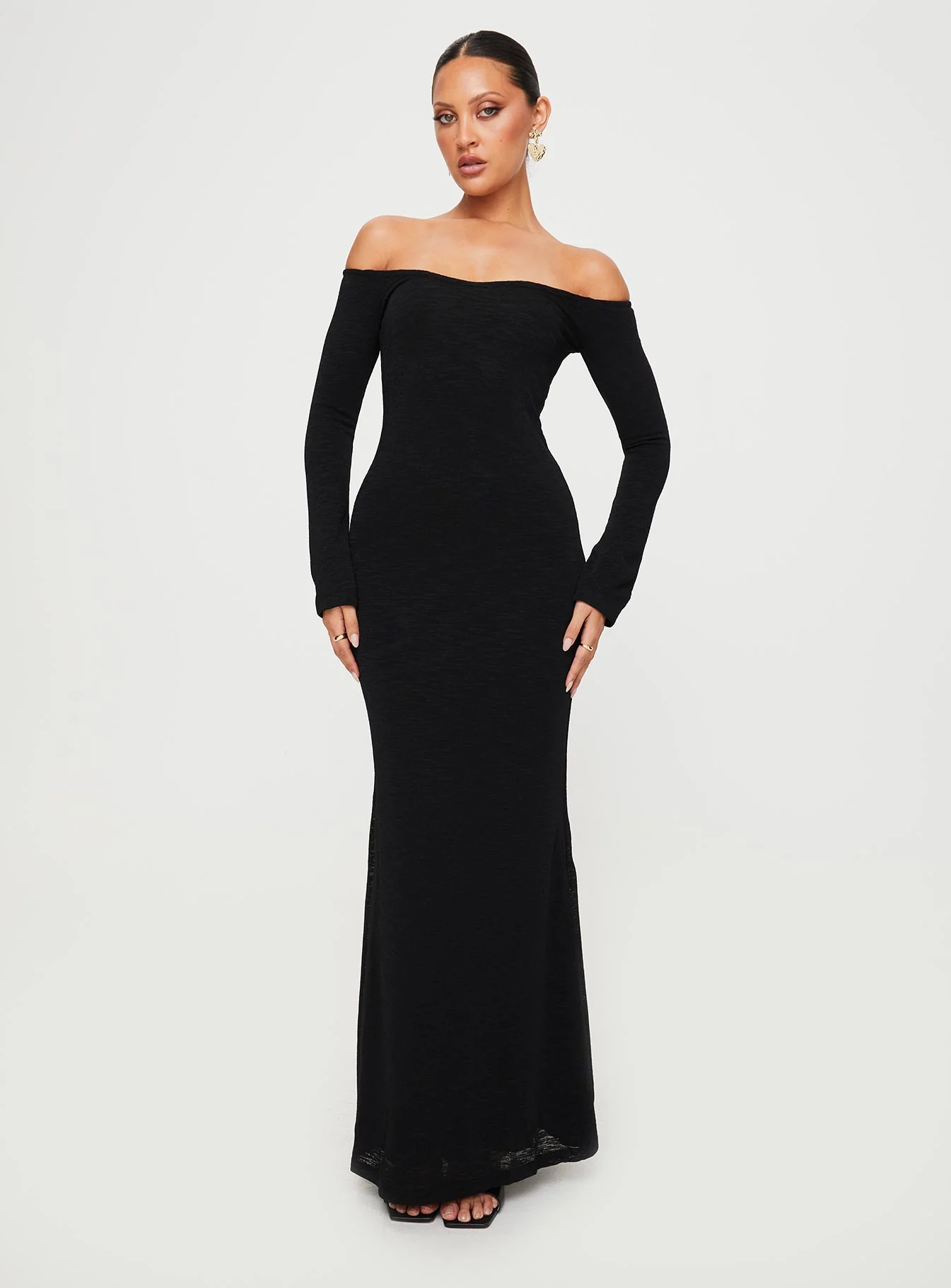 Korey Off The Shoulder Maxi Dress Black