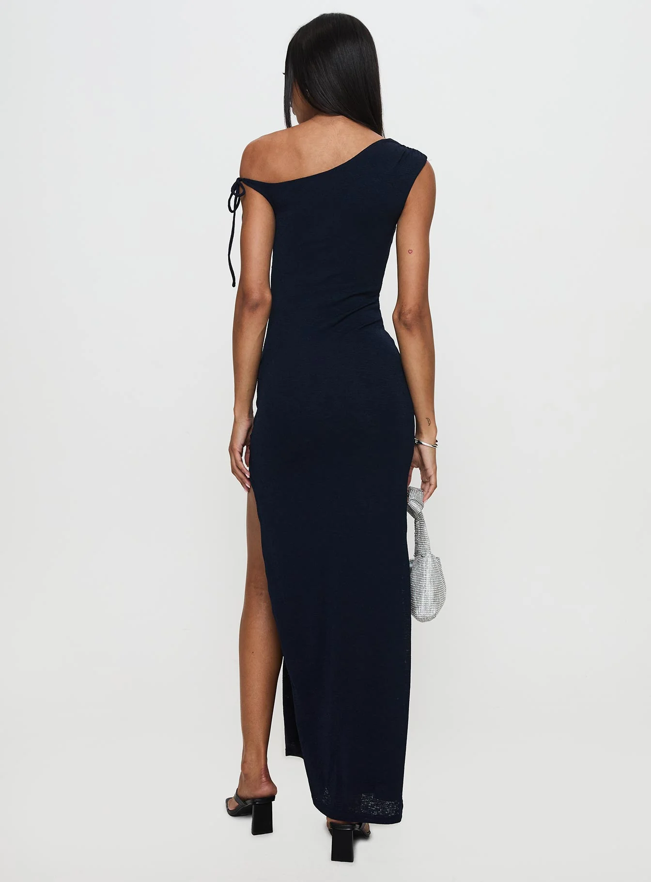 Paislee Asymmetrical Maxi Dress Navy
