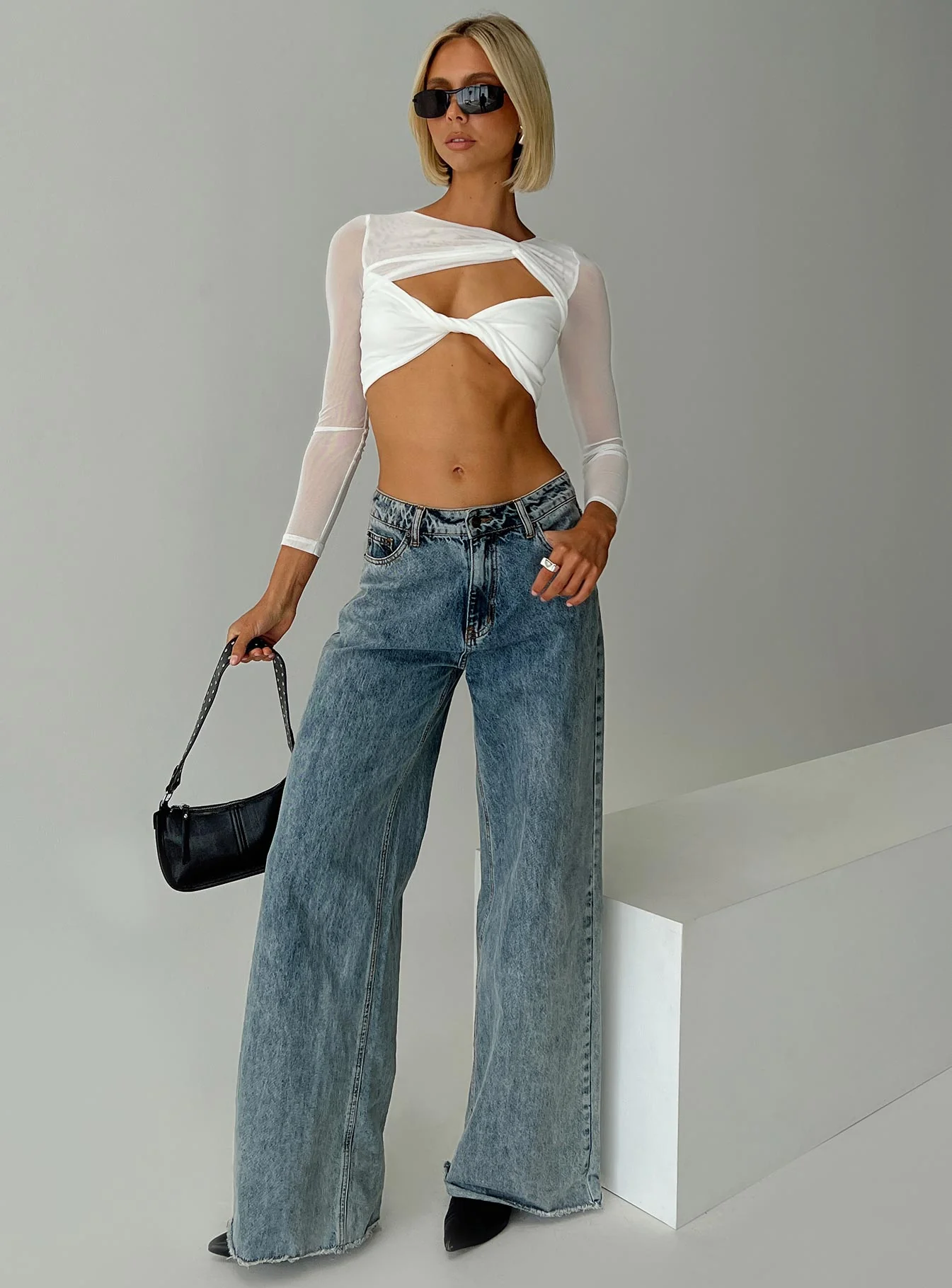 Middleton Long Sleeve Top White