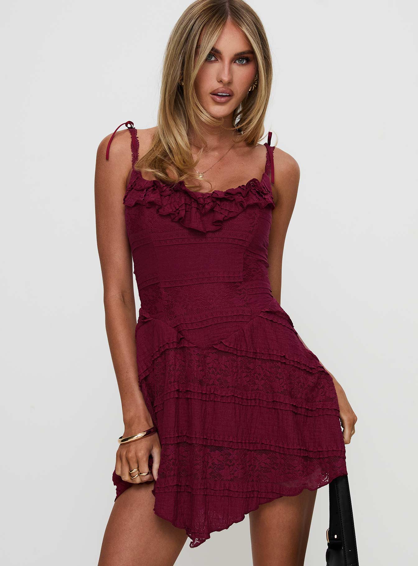 Dwyer Mini Dress Burgundy