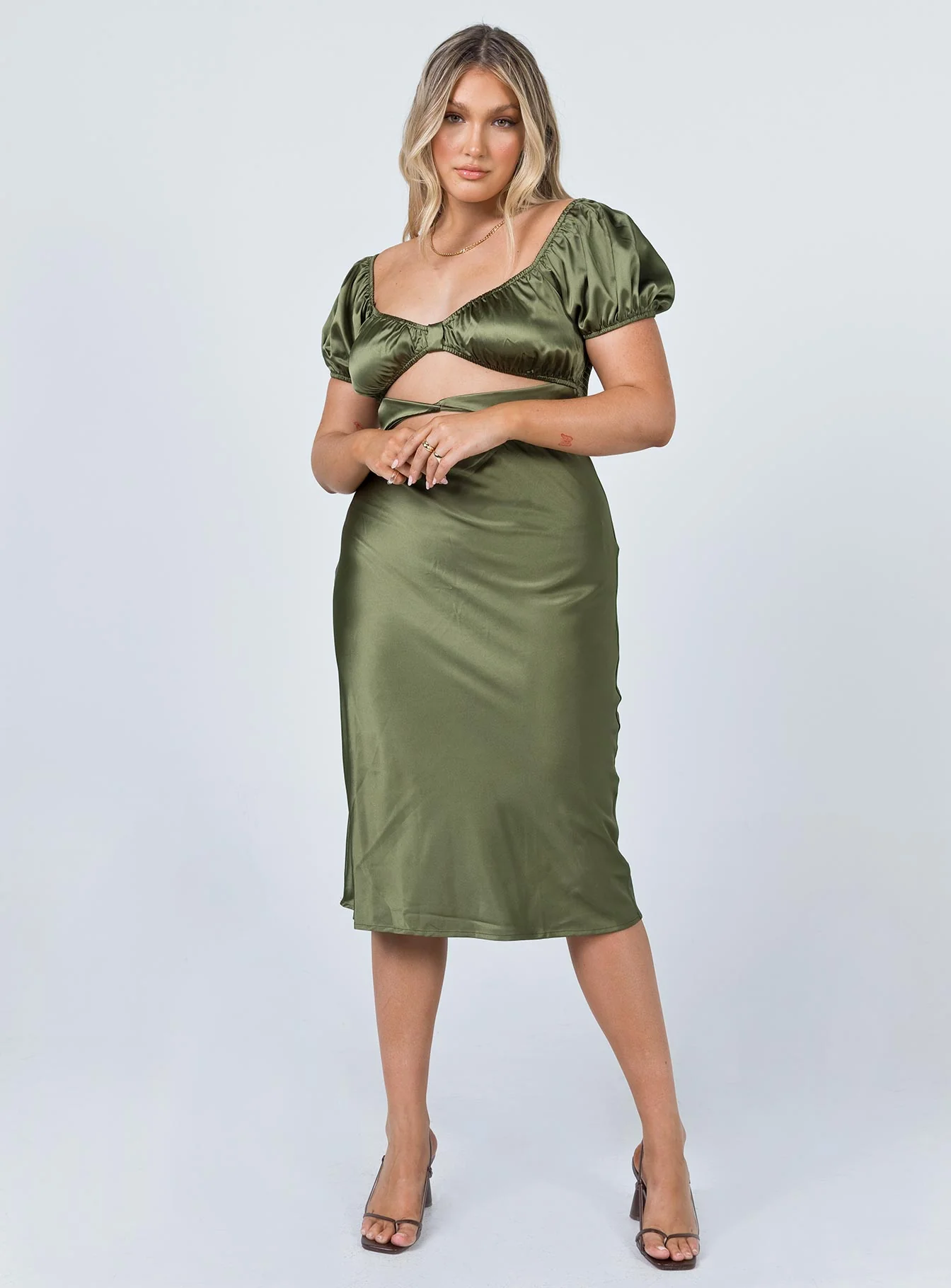 Nakita Midi Dress Khaki