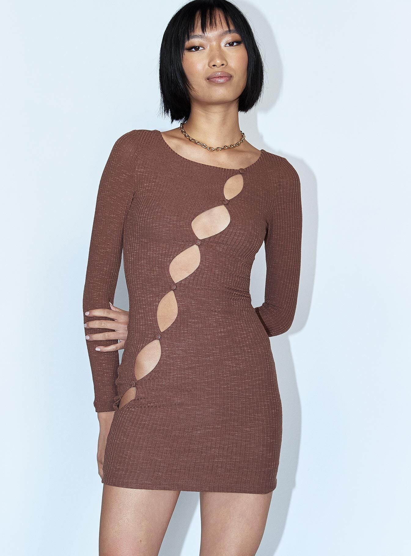 Jonty Mini Dress Chocolate