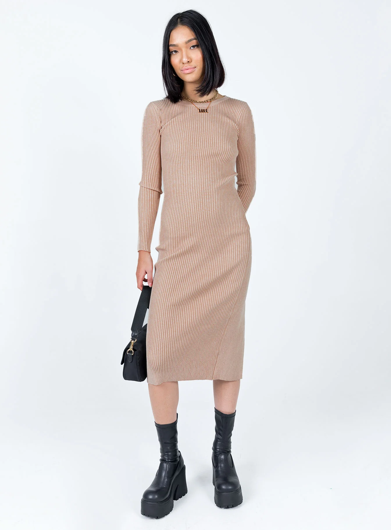 Tiarnie Midi Dress Beige