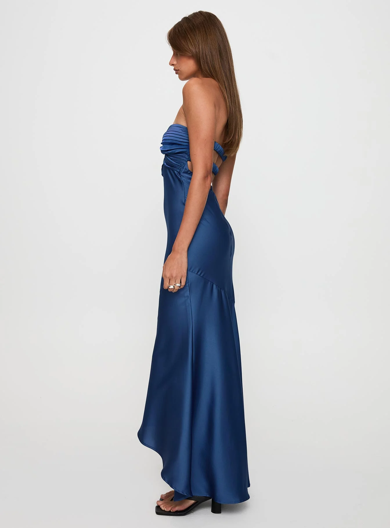 Stand A Chance Twist Detail Maxi Dress Navy