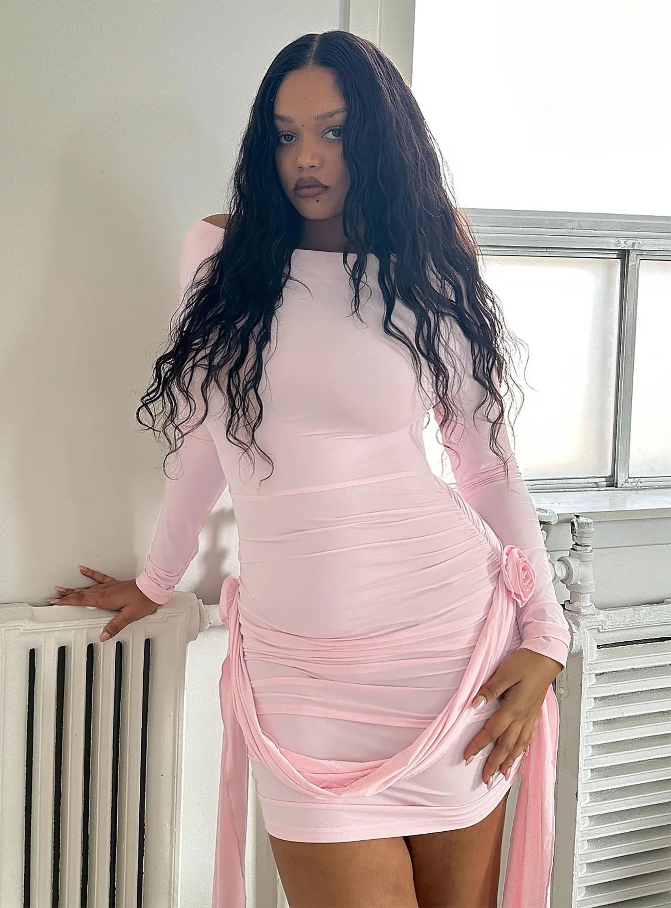 Glory Mini Dress Blush