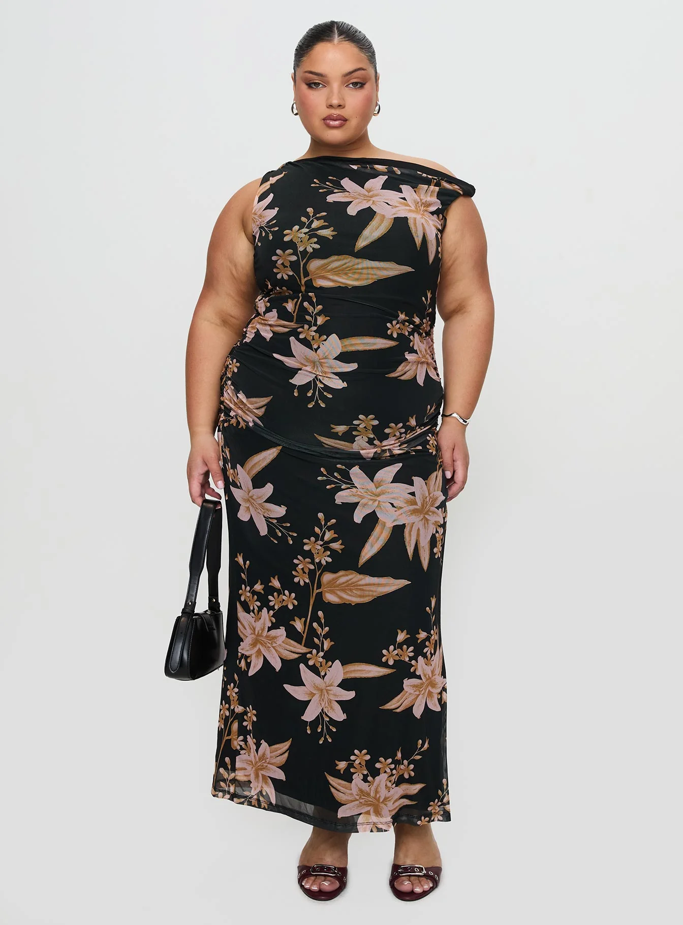 Goldrush Maxi Dress Black Floral