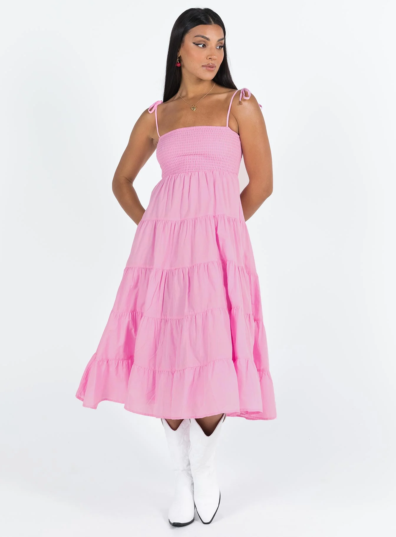Macer Maxi Dress Pink