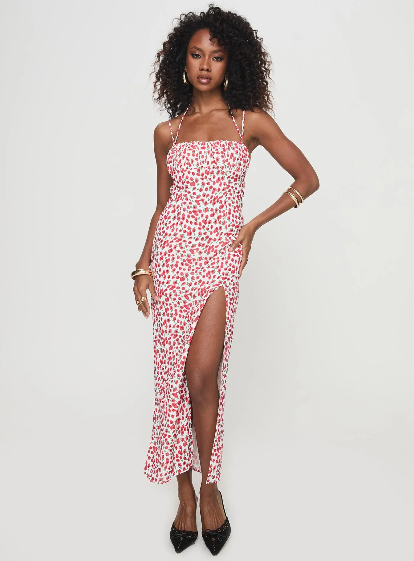Kish Maxi Dress Red Floral