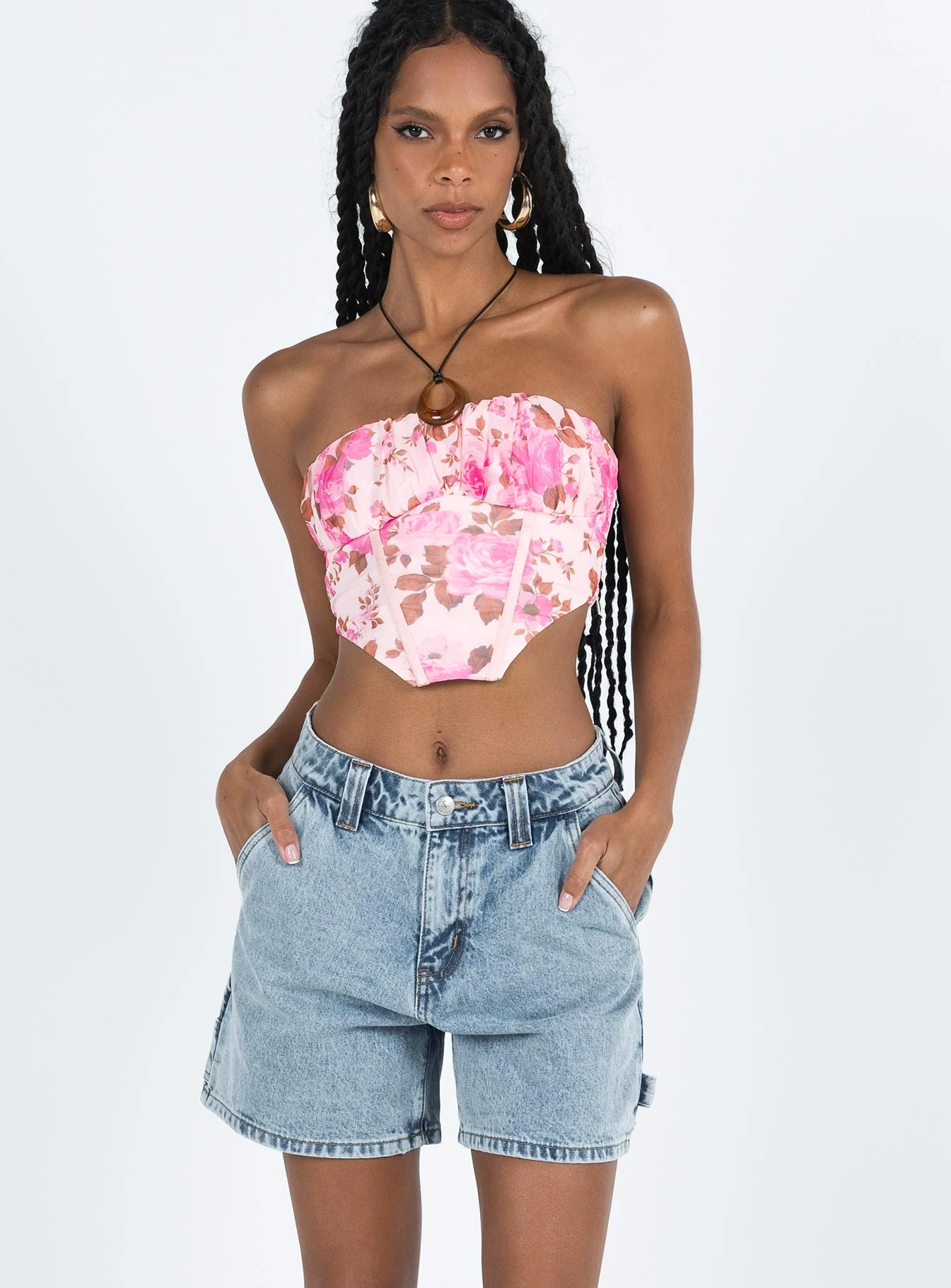 Lou Carpenter Denim Shorts Light Wash Lower Impact