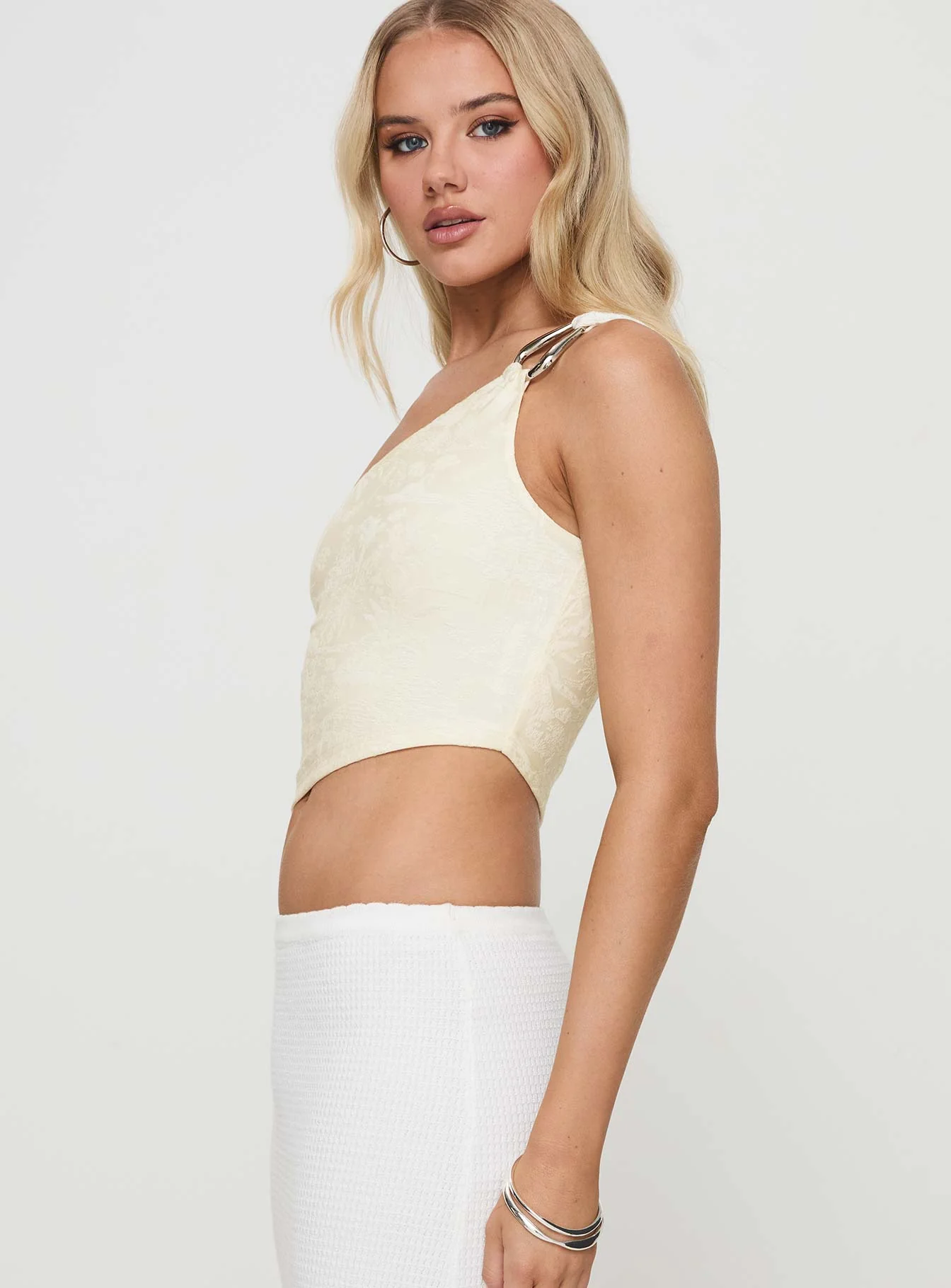 Toomba One Shoulder Top Ivory