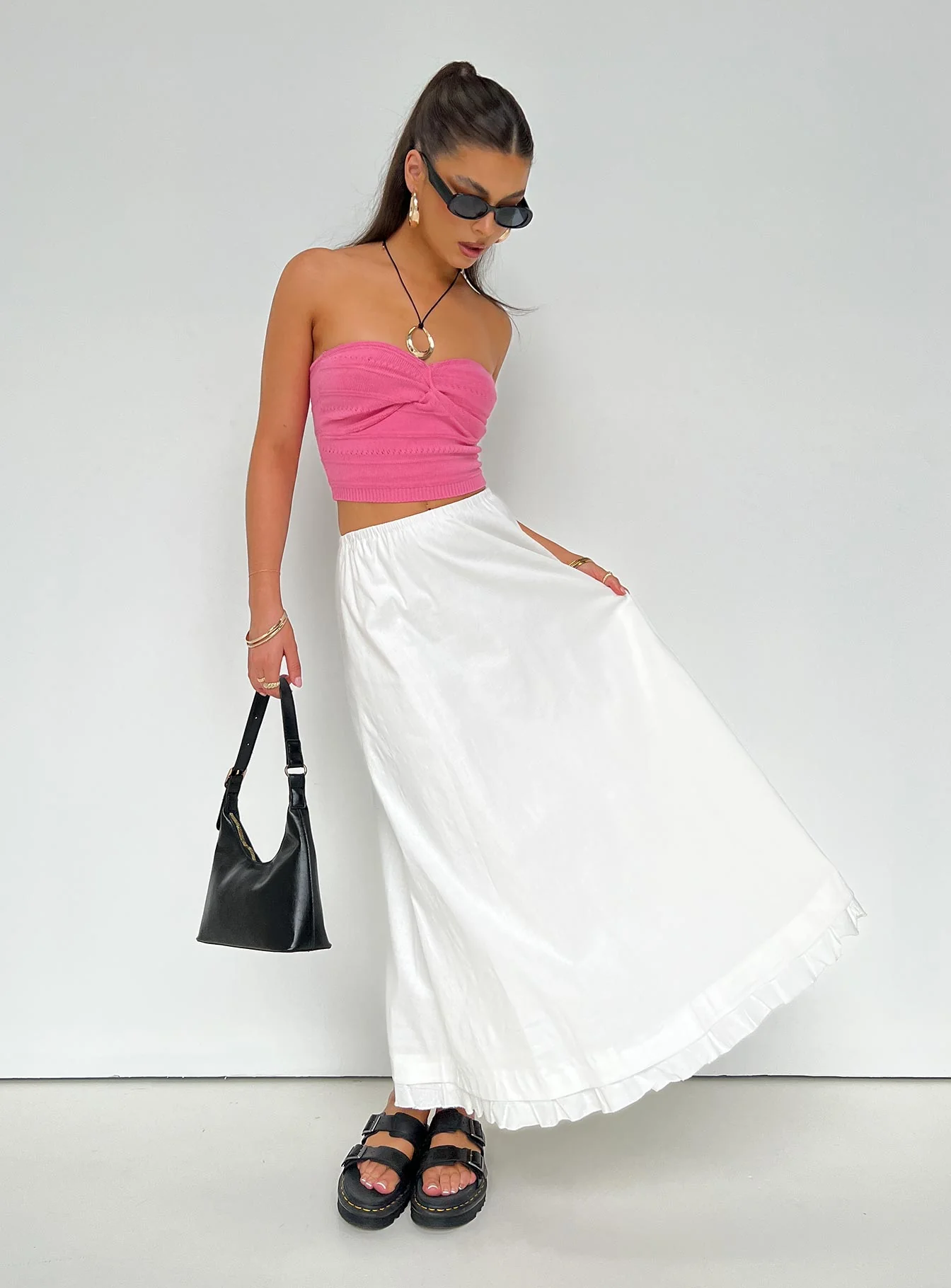 Empress Of Love Maxi Skirt White