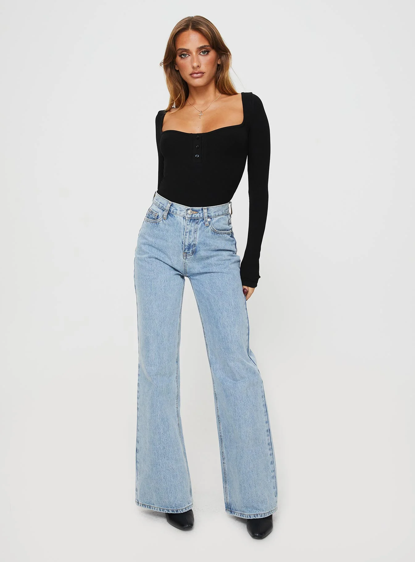 Ballard Long Sleeve Bodysuit Black