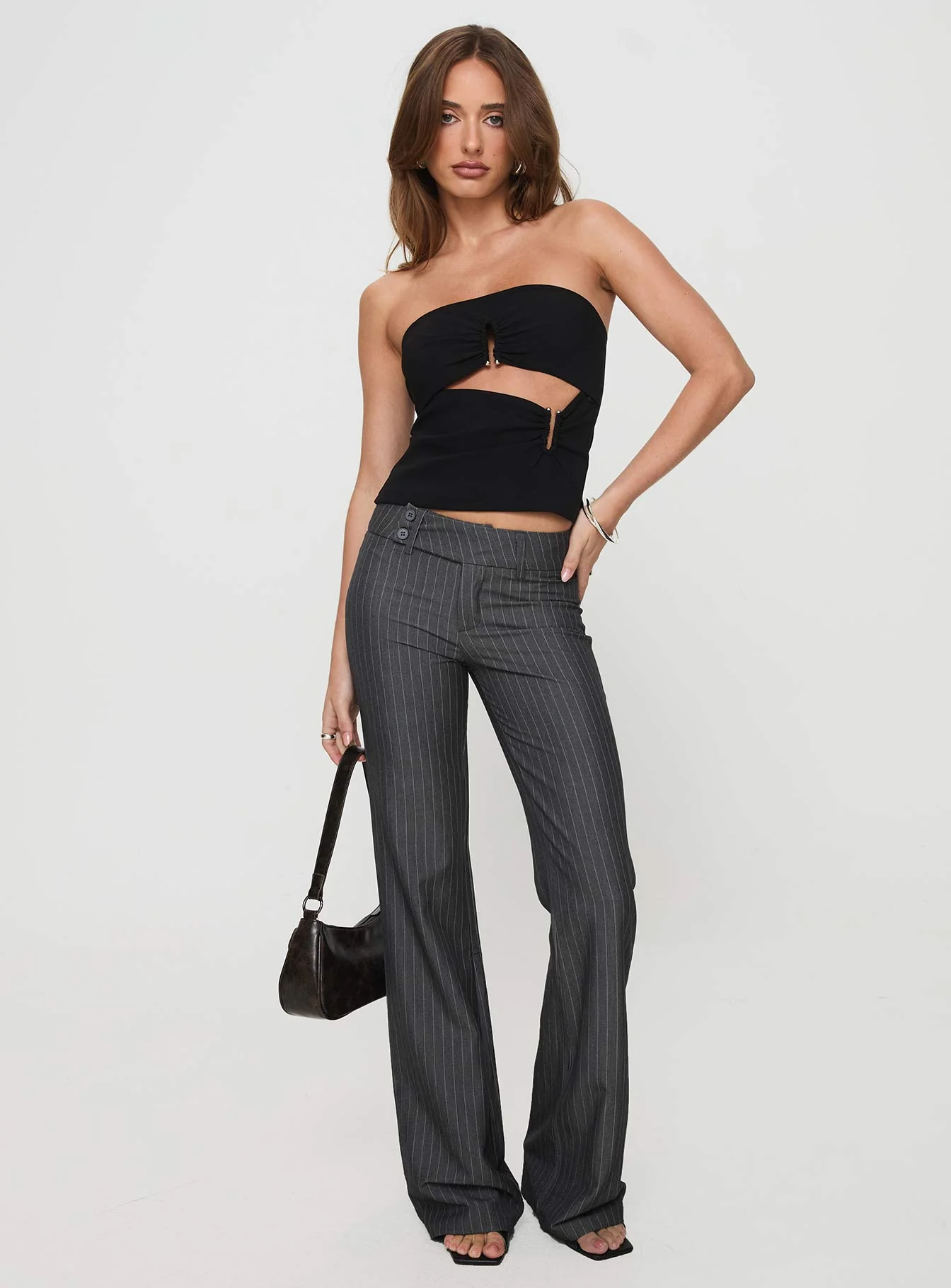 Reckless Abandon Strapless Top Black