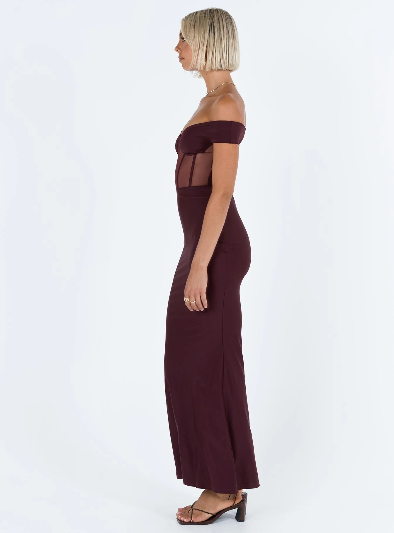 Cassady Off The Shoulder Maxi Dress Purple