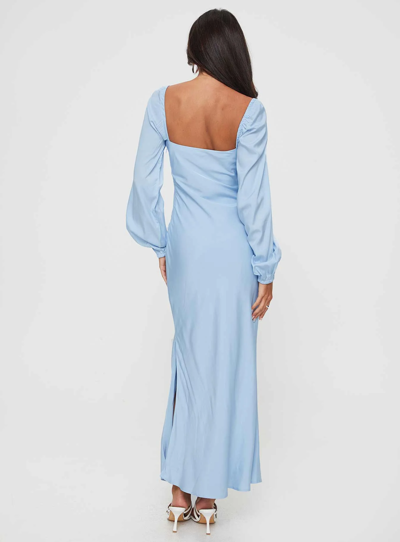 Hazel Long Sleeve Maxi Dress Blue