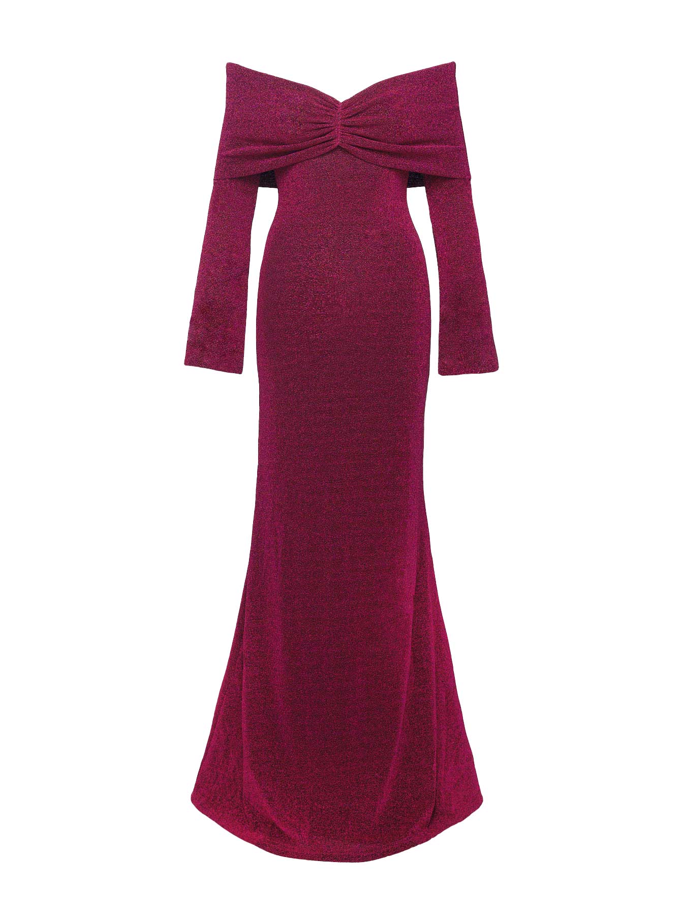 Cecilia Off The Shoulder Maxi Dress Wine