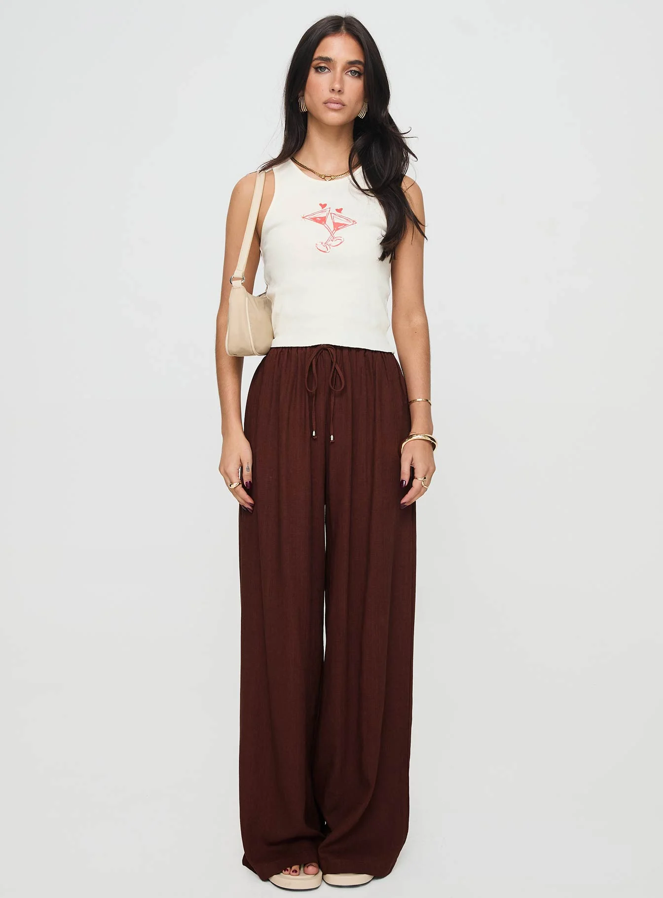 Ogilvie Linen Blend Pants Chocolate