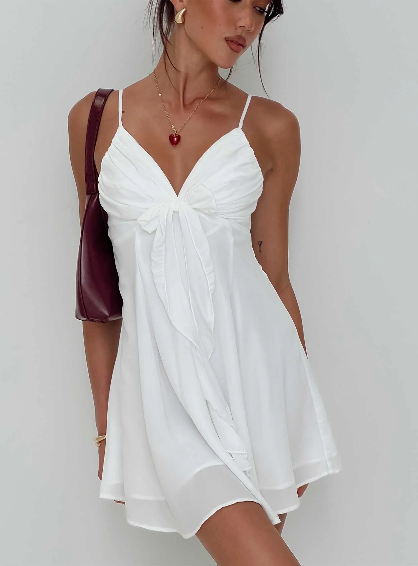 Moon Quartz Mini Dress White
