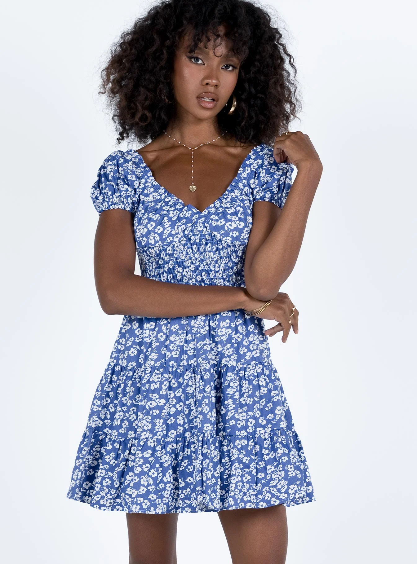 Daniela Mini Dress Blue Floral