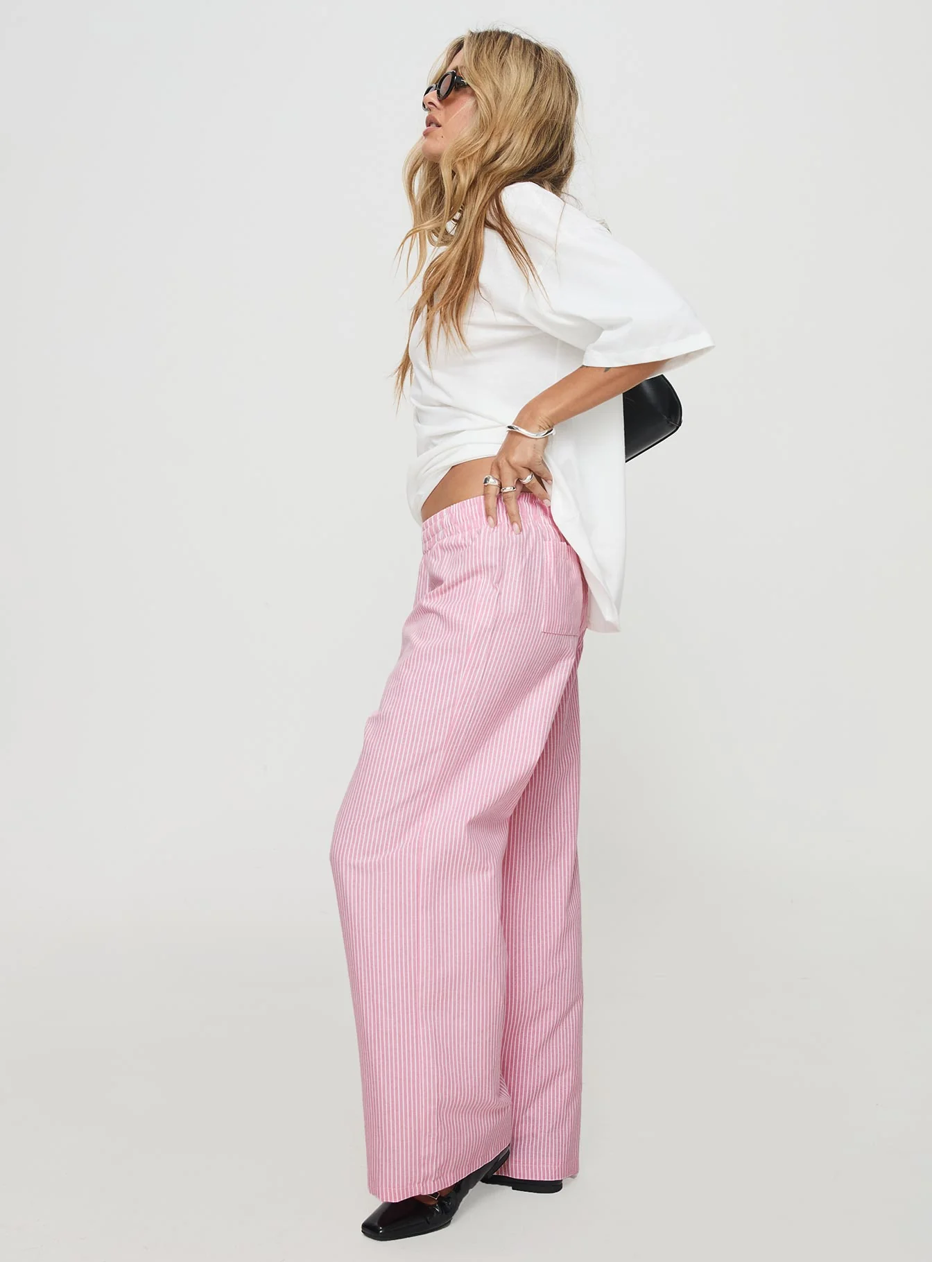 Beach House Pants Pink / White