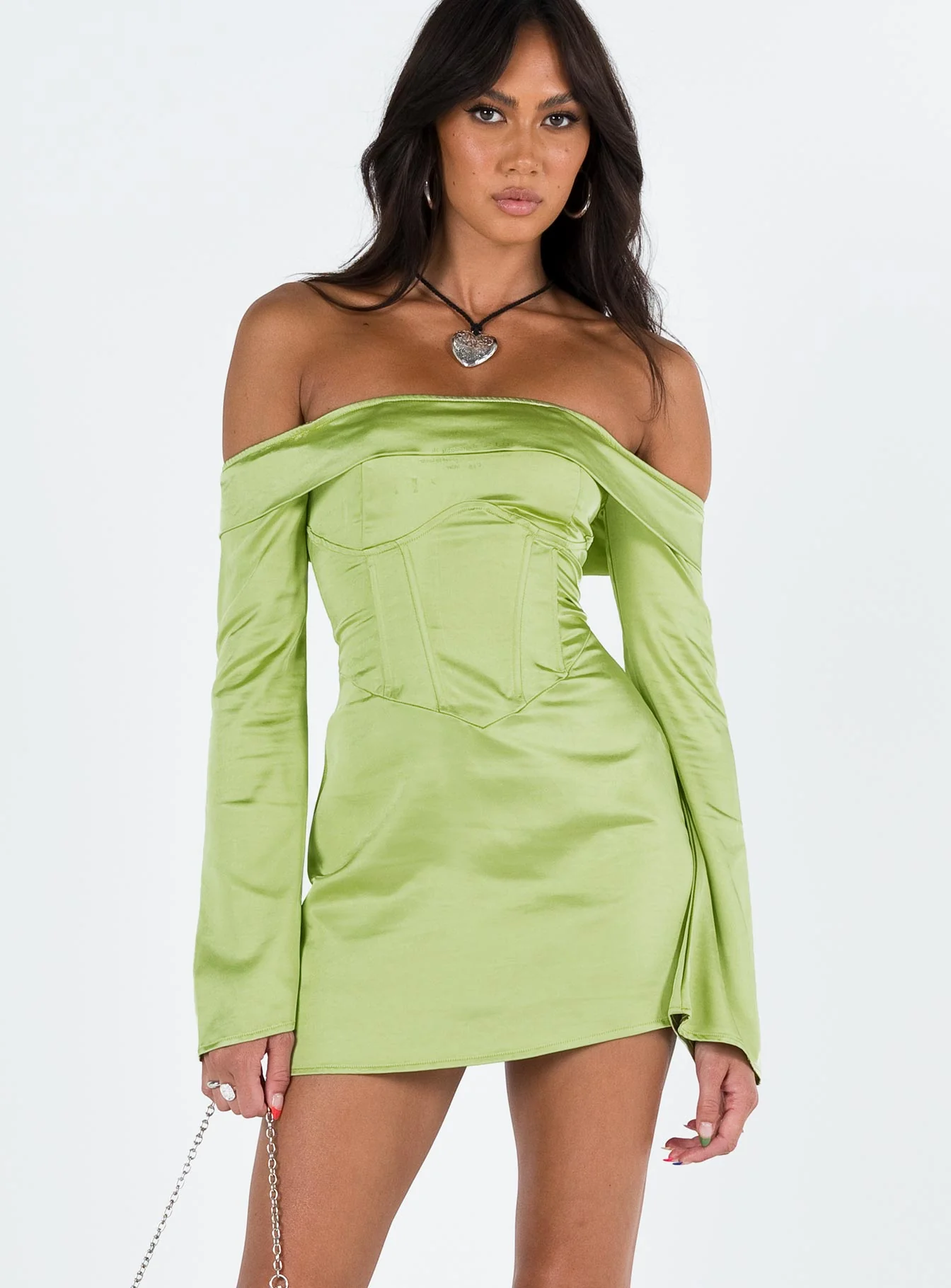 Mayla Corset Mini Dress Green
