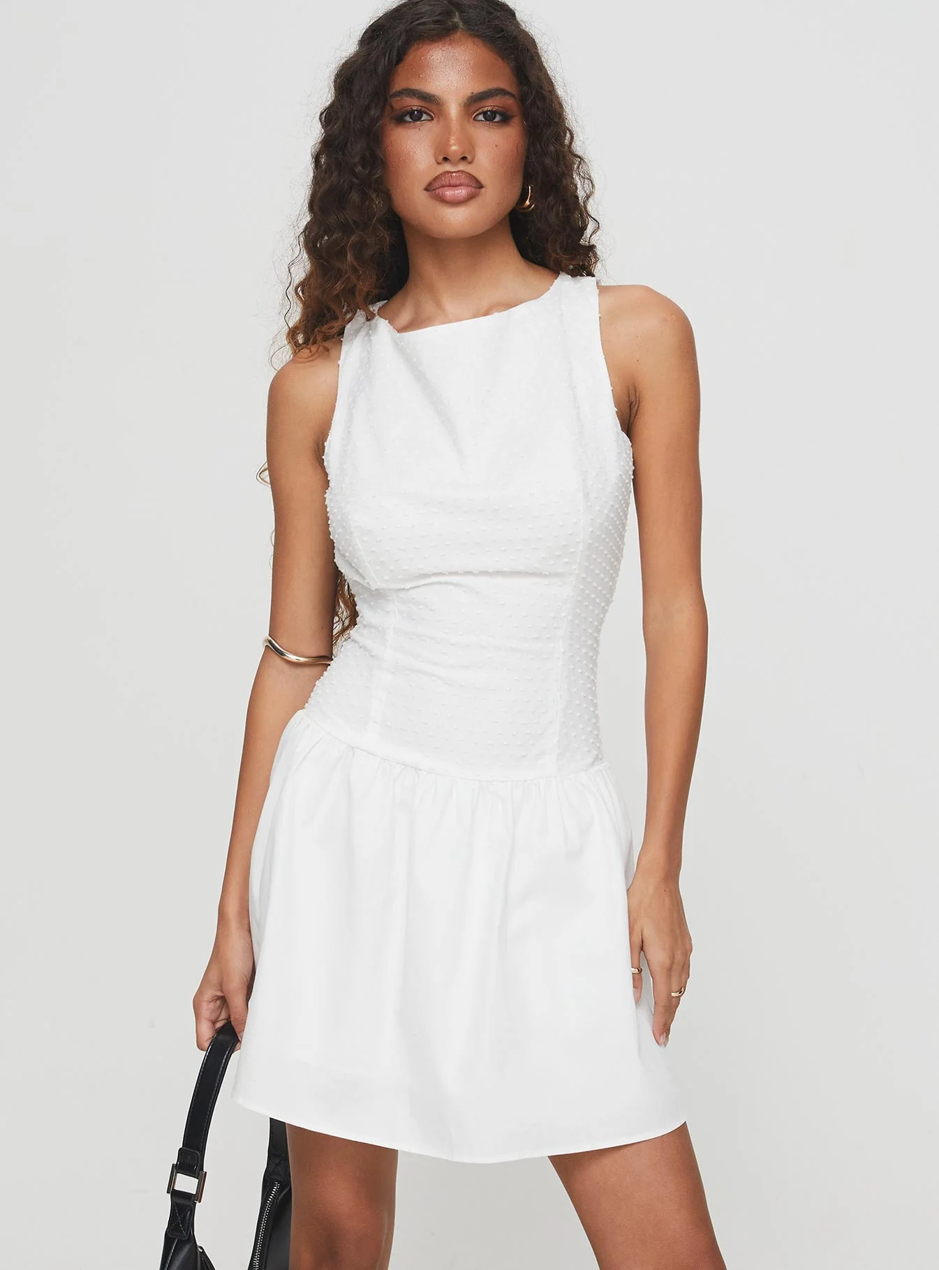 Square It Mini Dress White