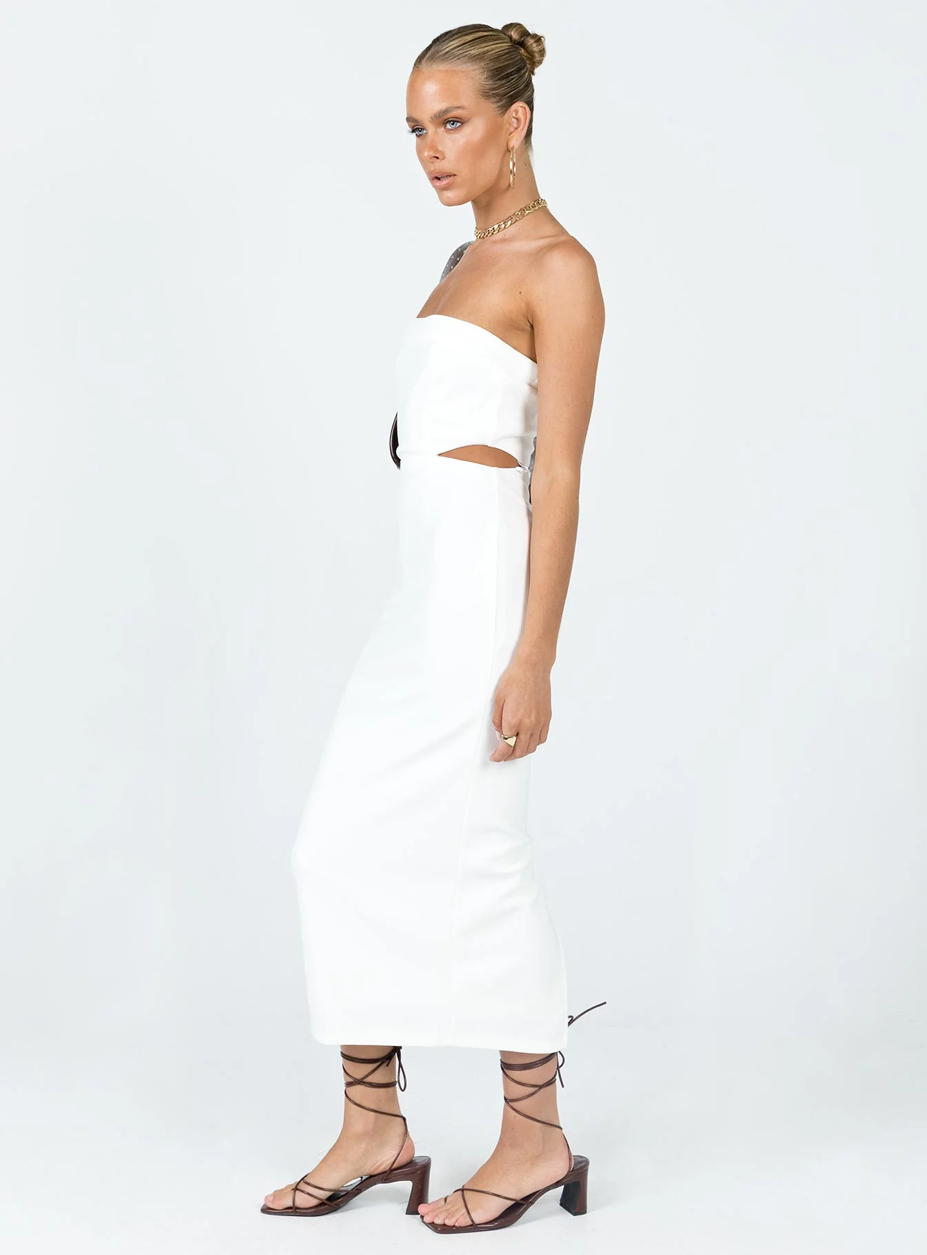 Maira Midi Dress White