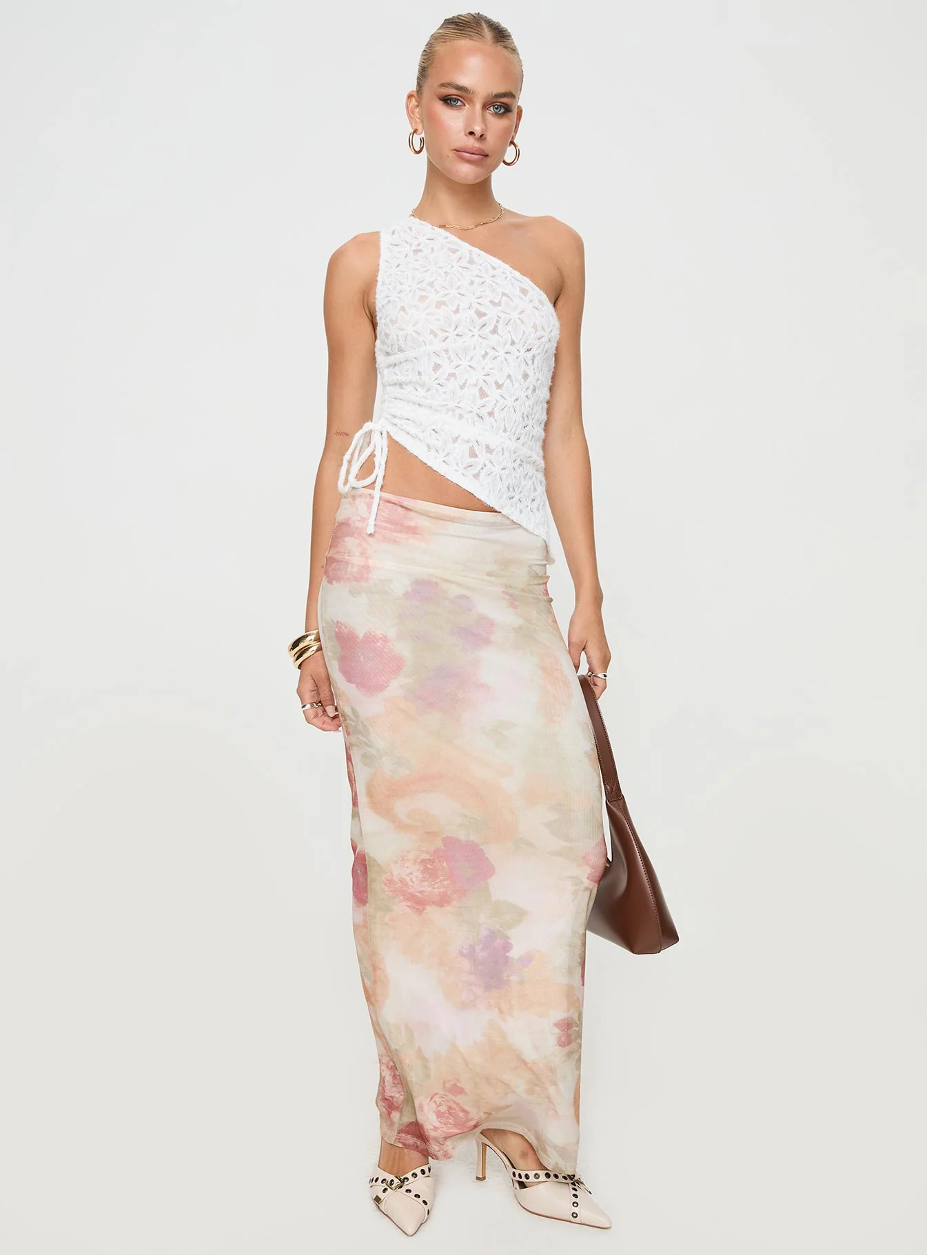 Sensua One Shoulder Top White