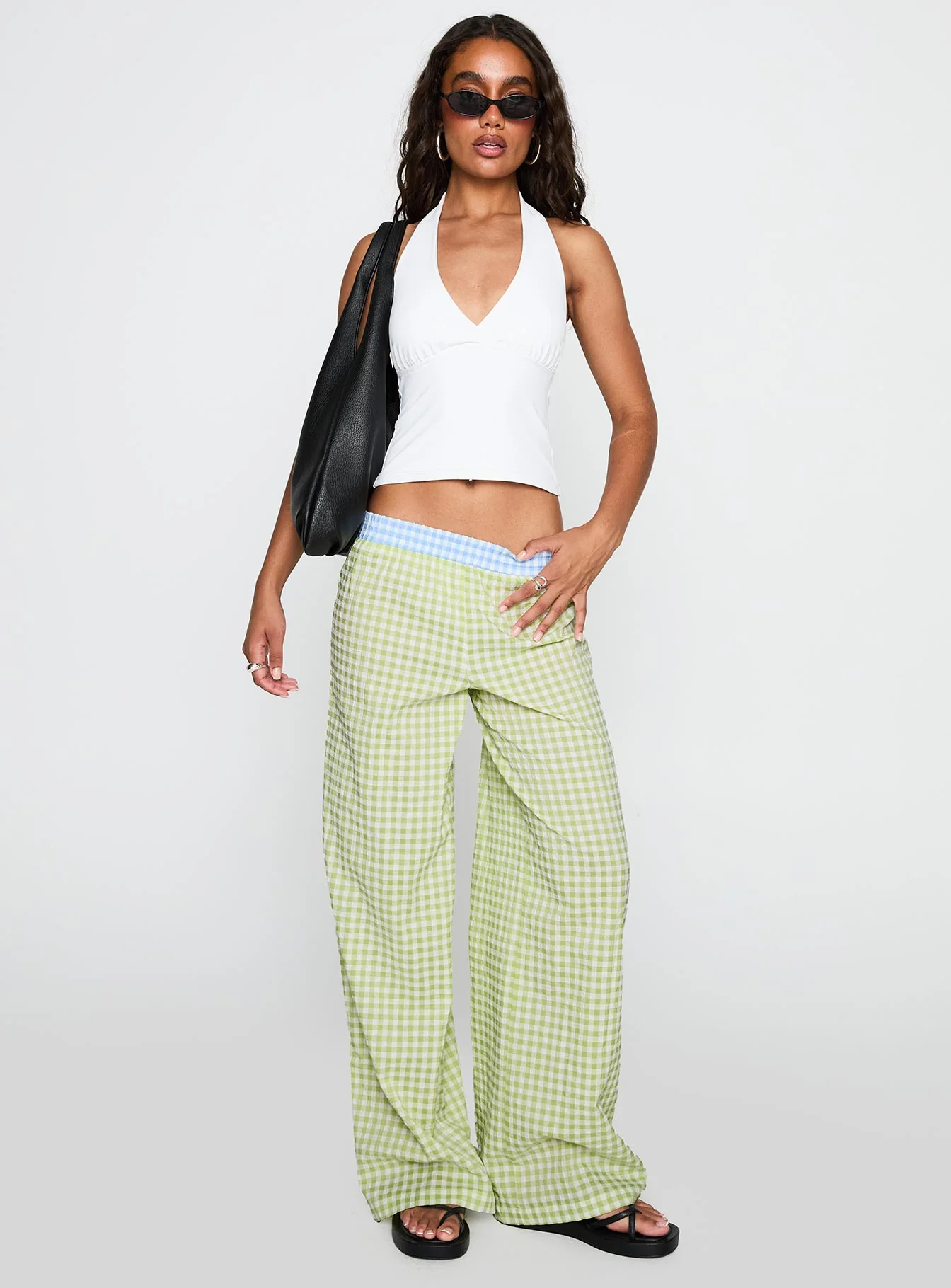 Neevie Wide Leg Pants Green
