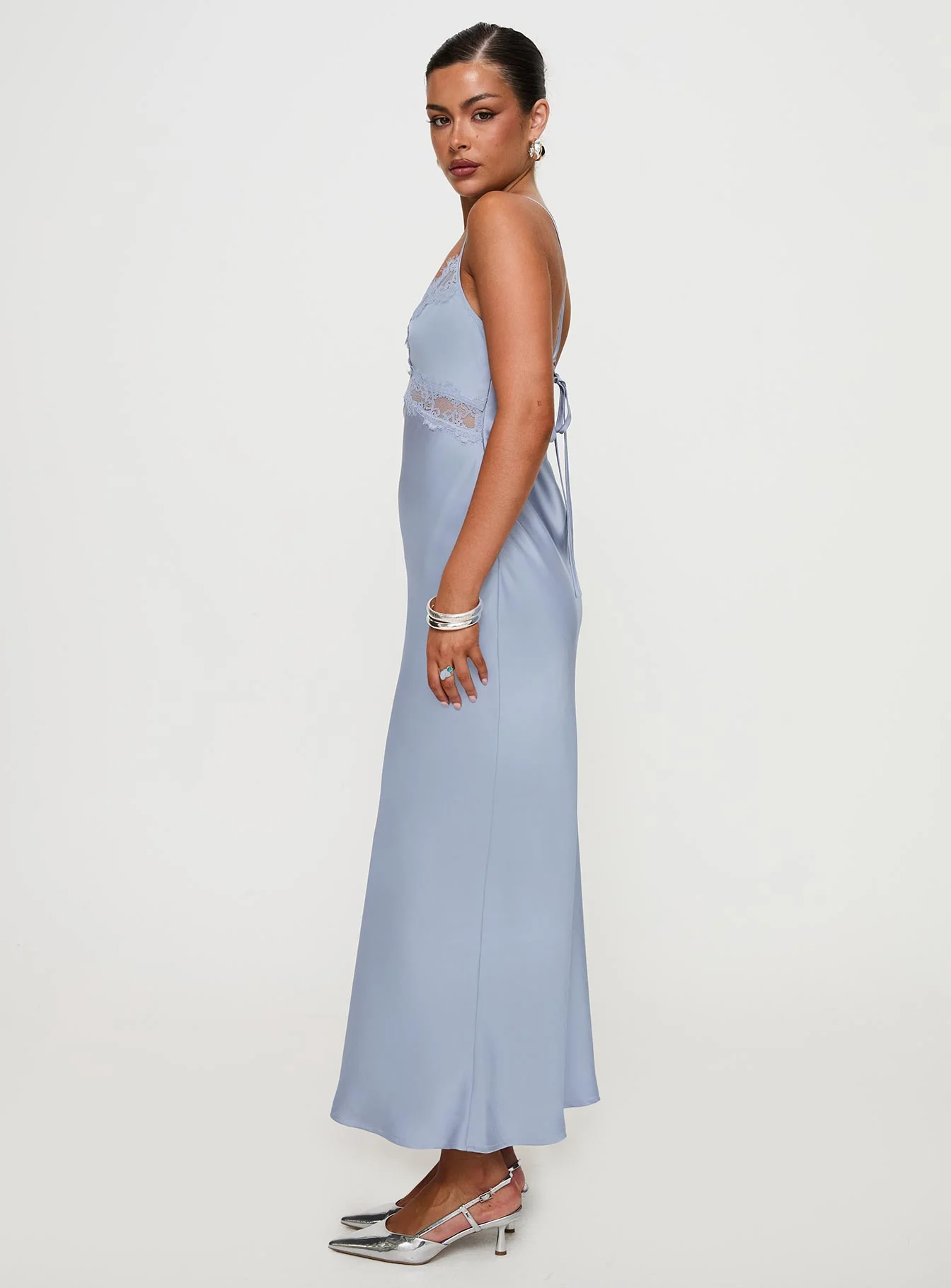 Treasure Bias Cut Maxi Dress Blue