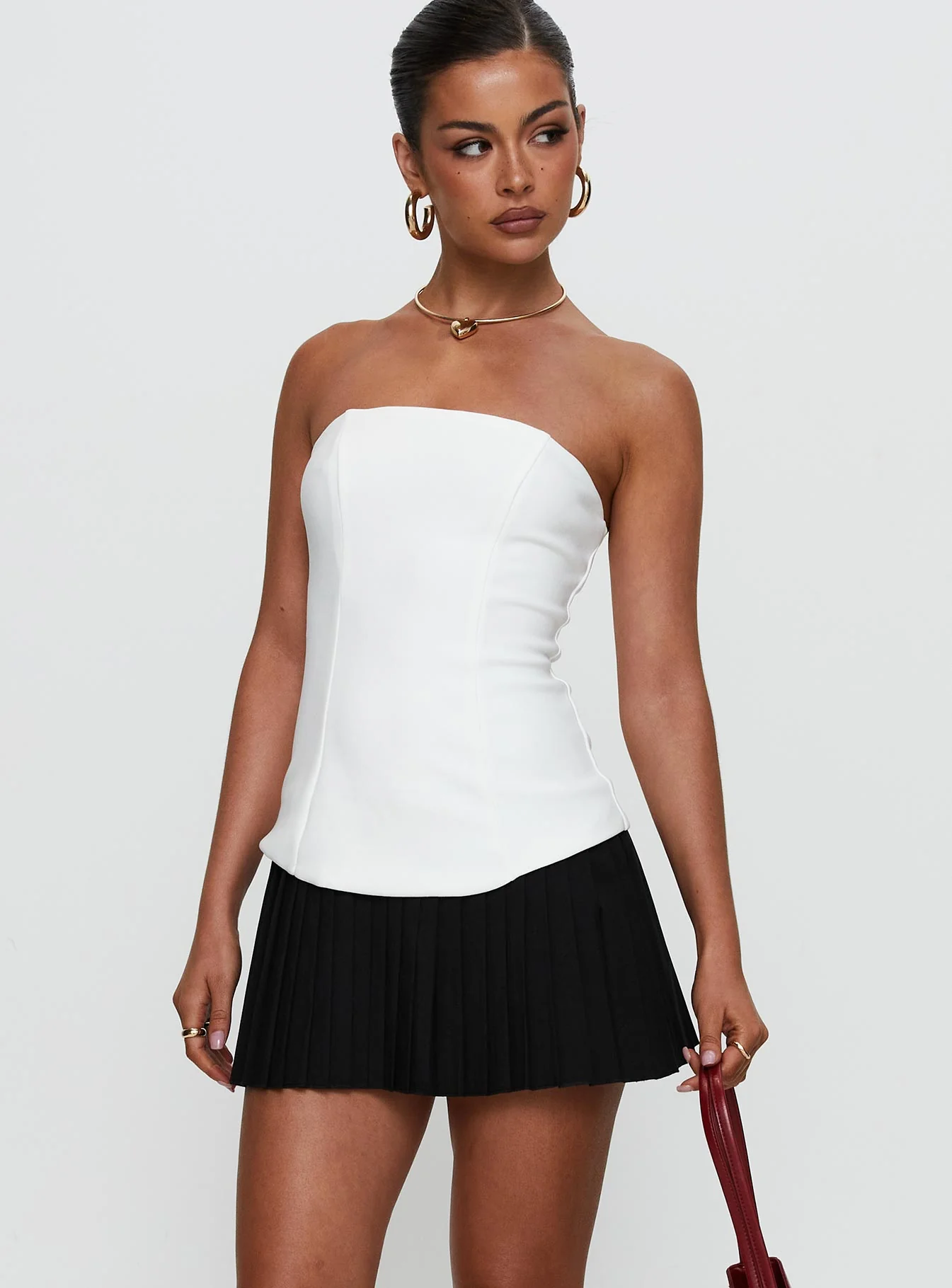 Obsessed Strapless Mini Dress White
