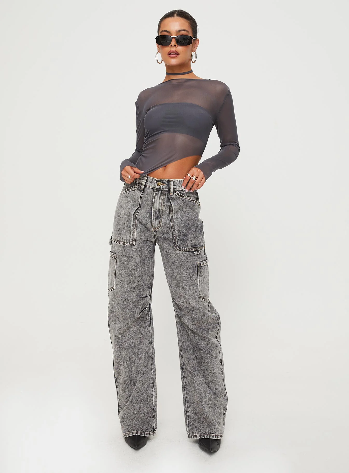 Marier Long Sleeve Top Slate