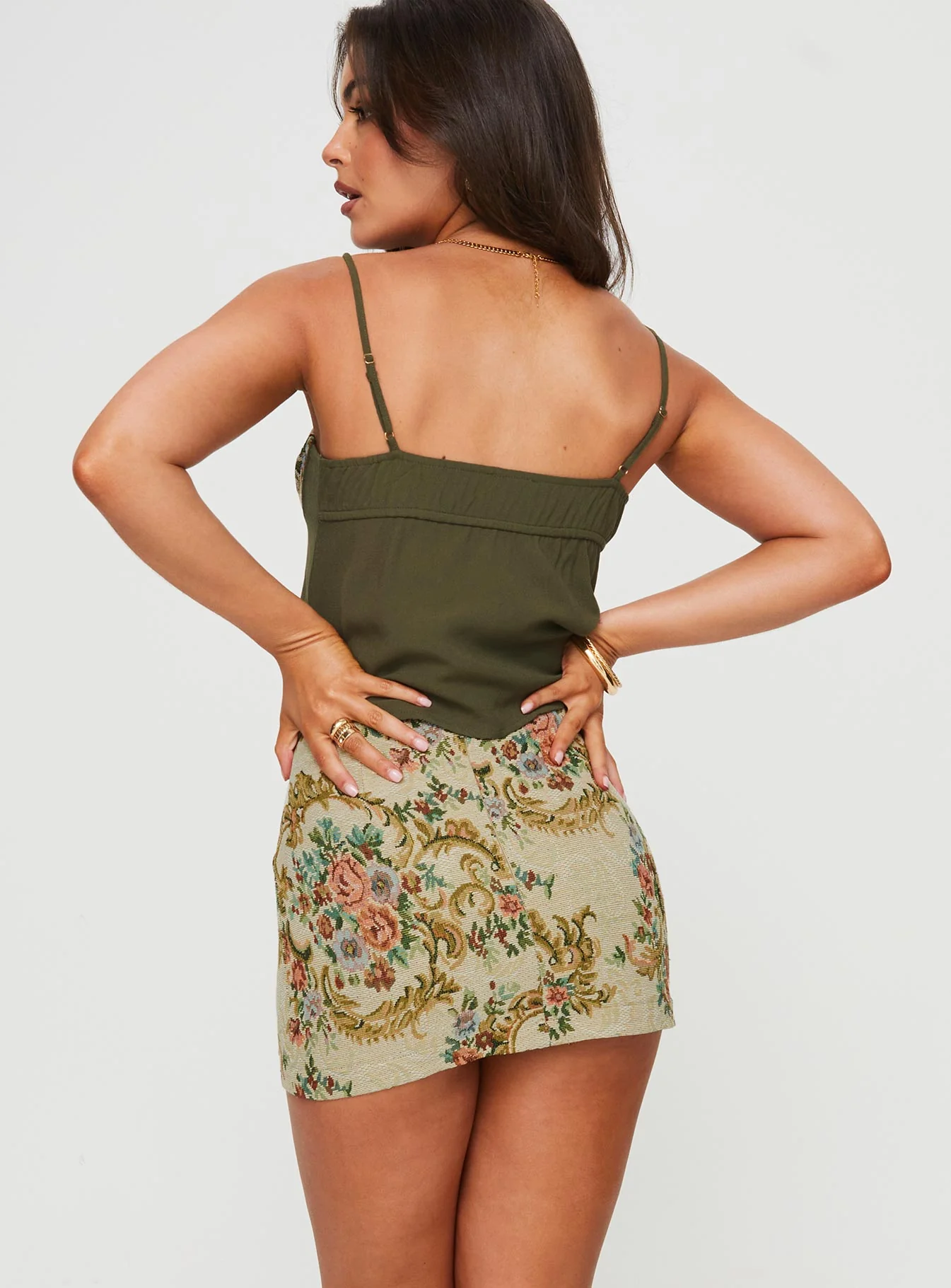 Mirai Tapestry Mini Skirt Multi