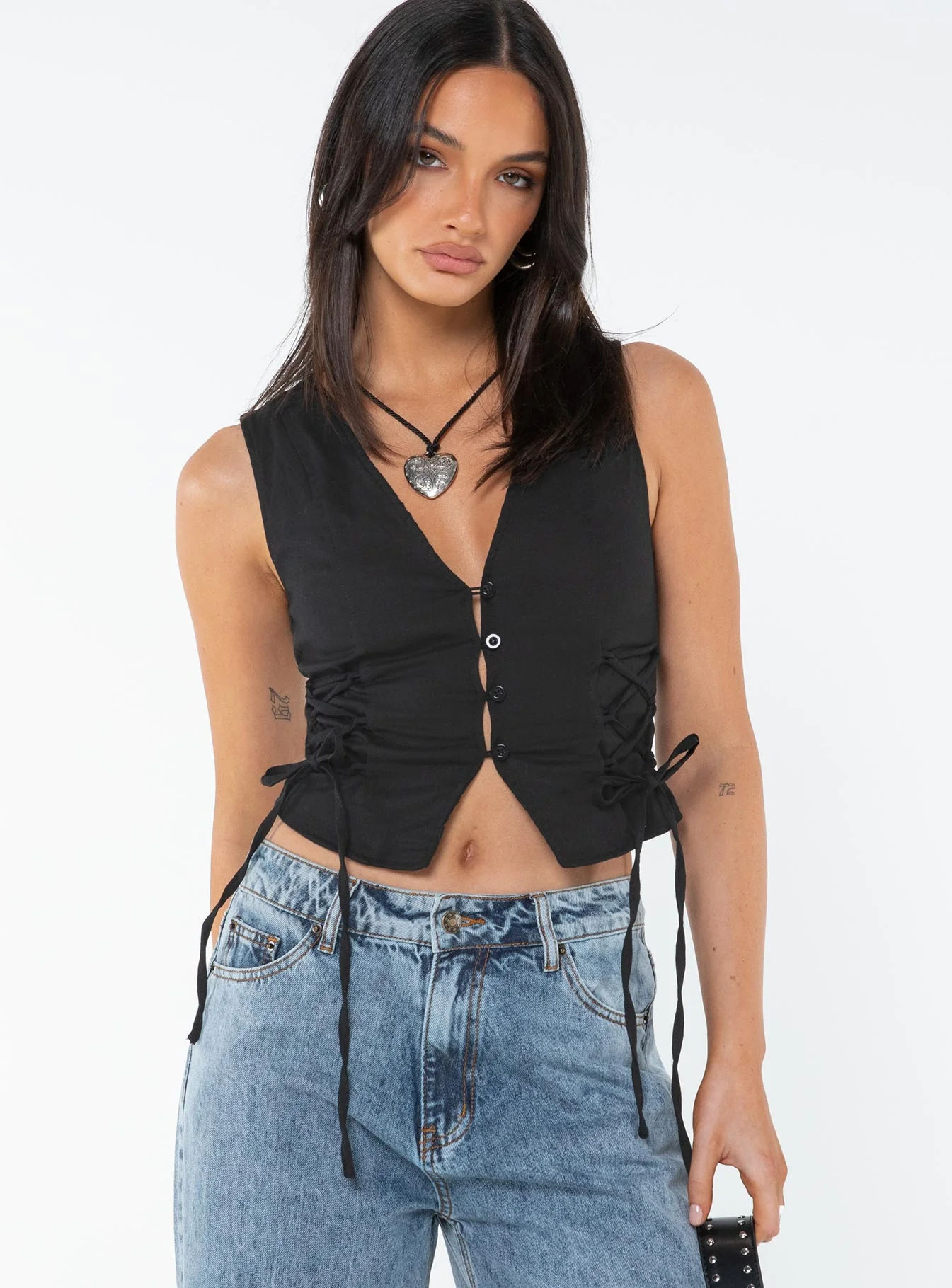 Stavia Vest Top Black