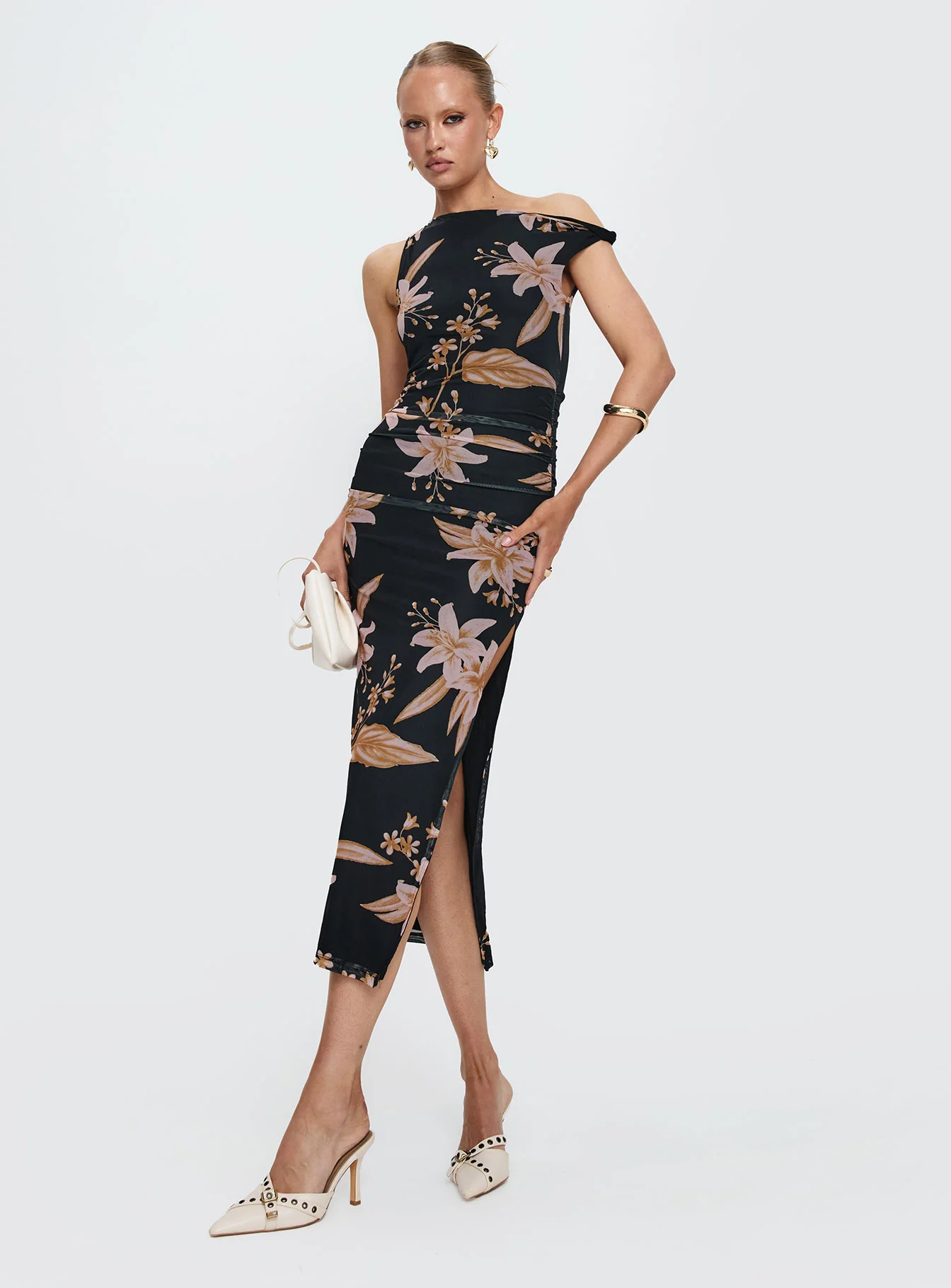 Goldrush Maxi Dress Black Floral