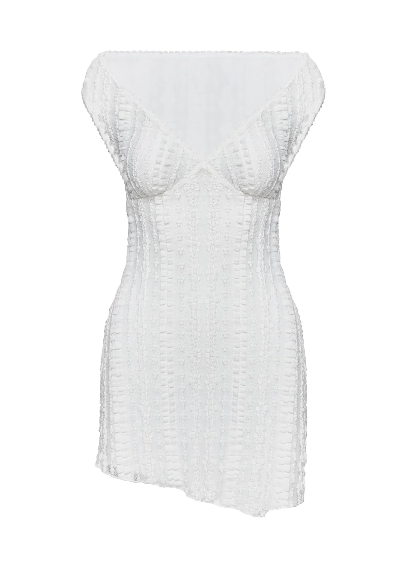 Breezy Off The Shoulder Mini Dress White