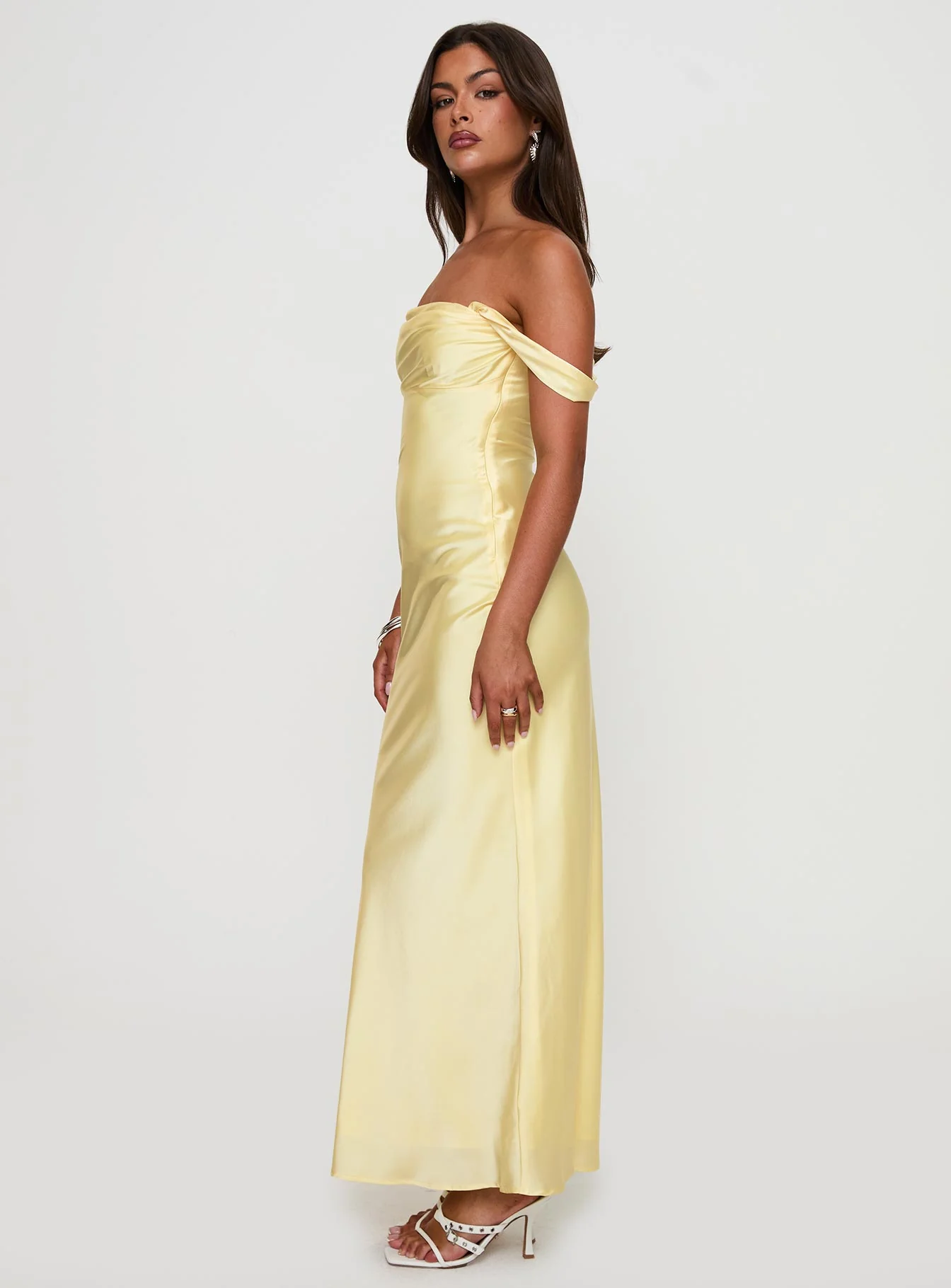 Azura Off The Shoulder Maxi Dress Yellow