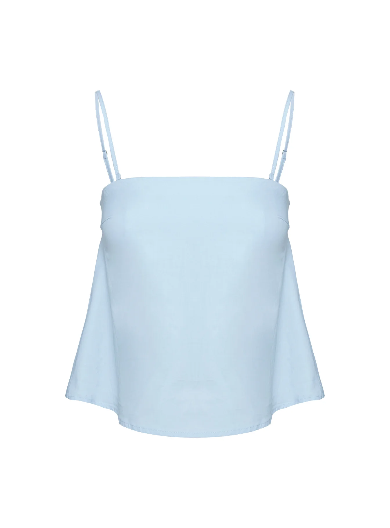 Trapeze Strapless Top Blue