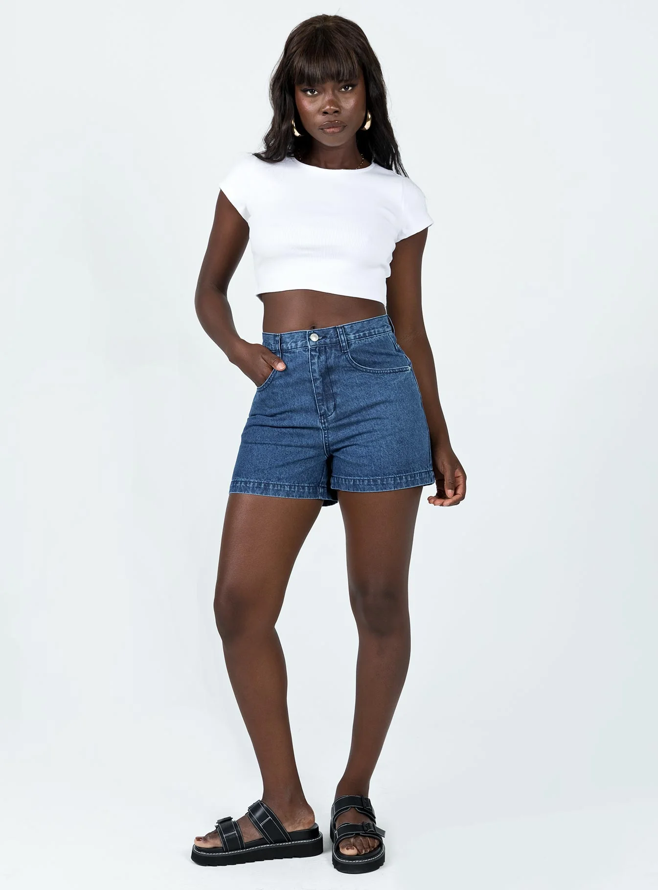 Classic Crop Tee White