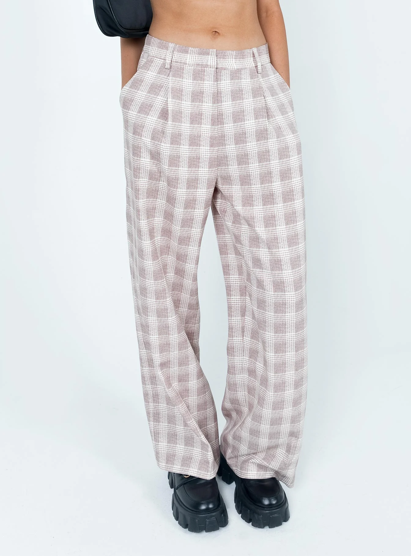 Mulholland Pants Beige Plaid