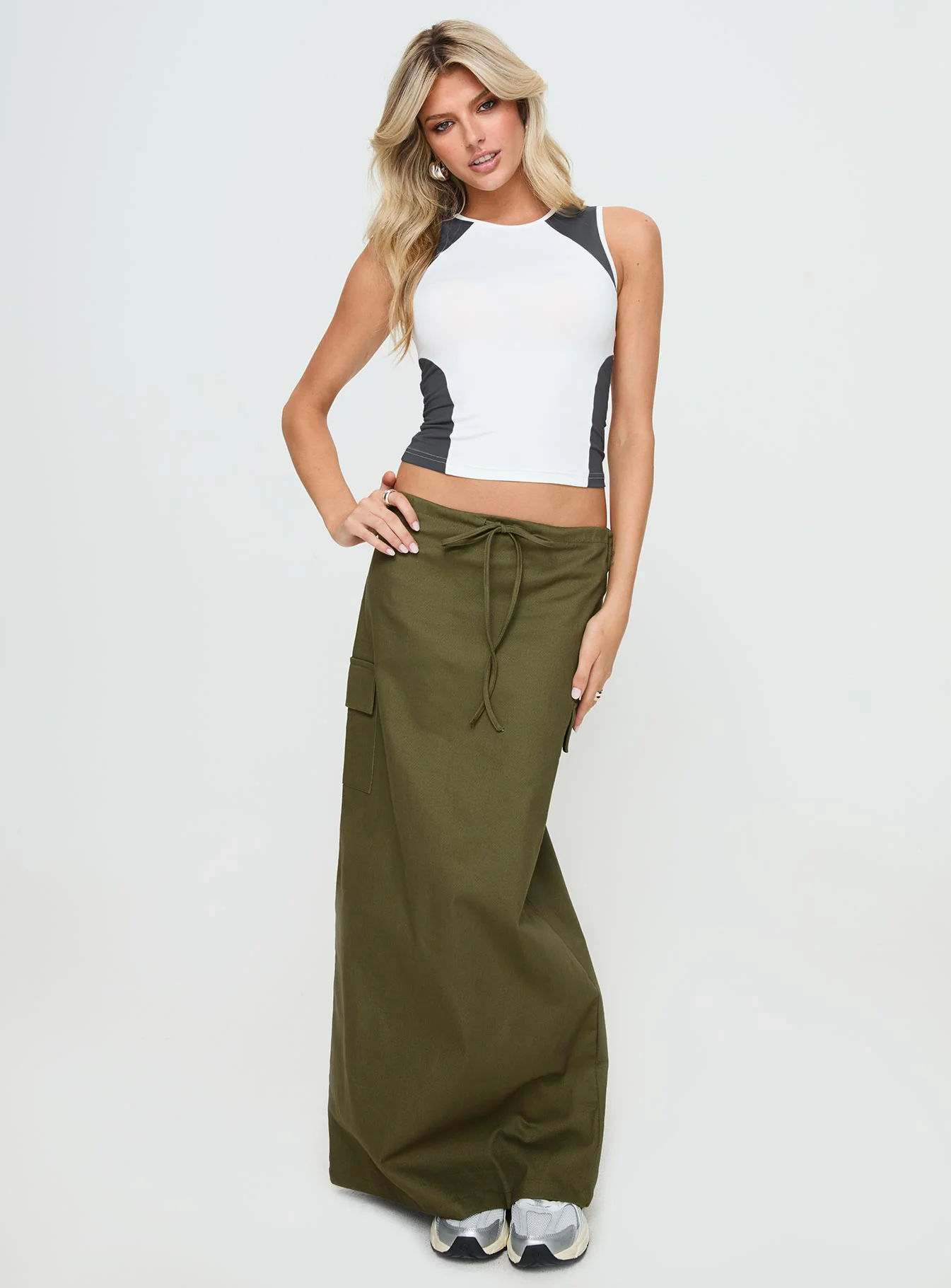 My Girl Maxi Skirt Olive