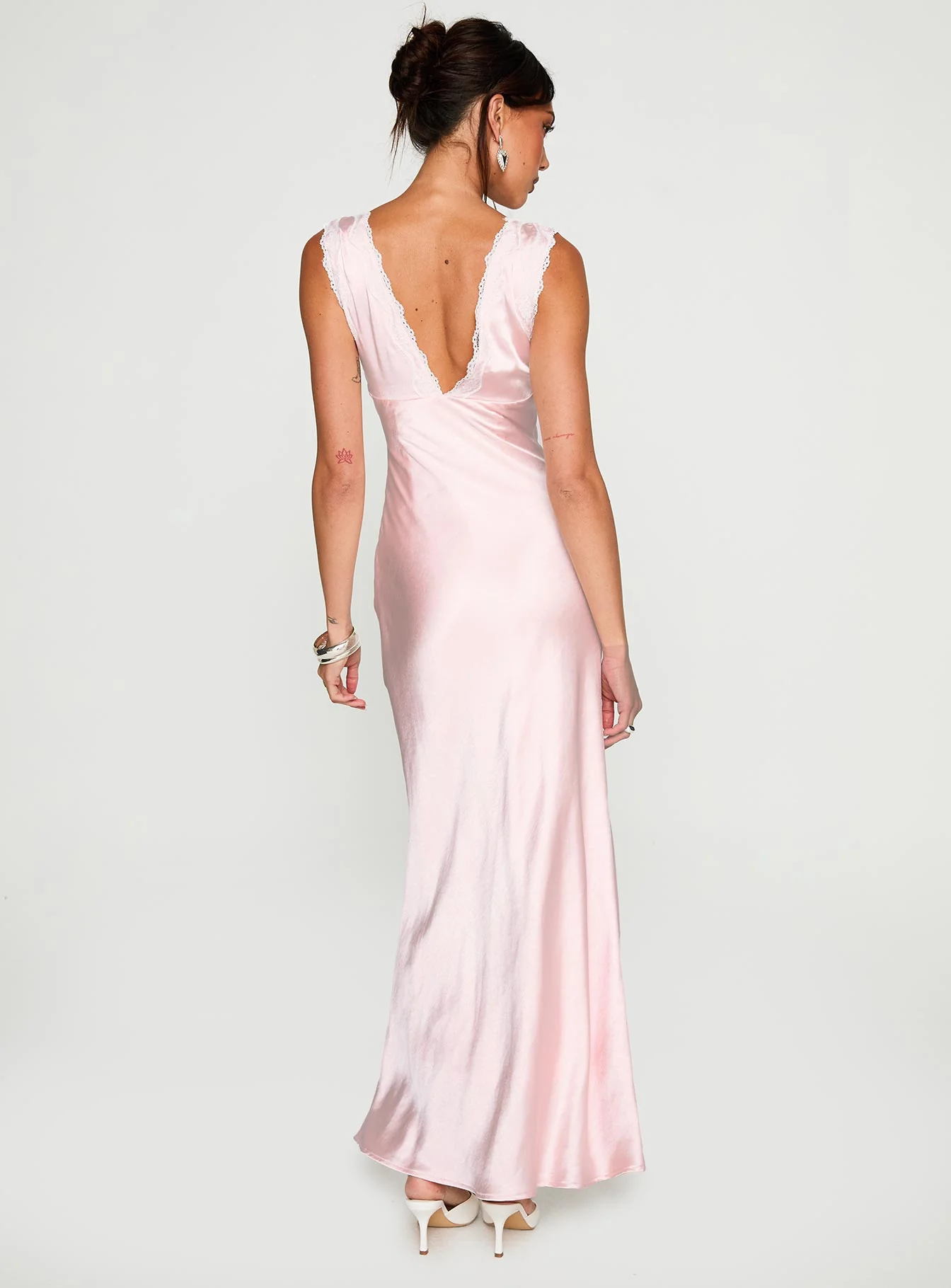 Liliya Lace Maxi Dress Pink