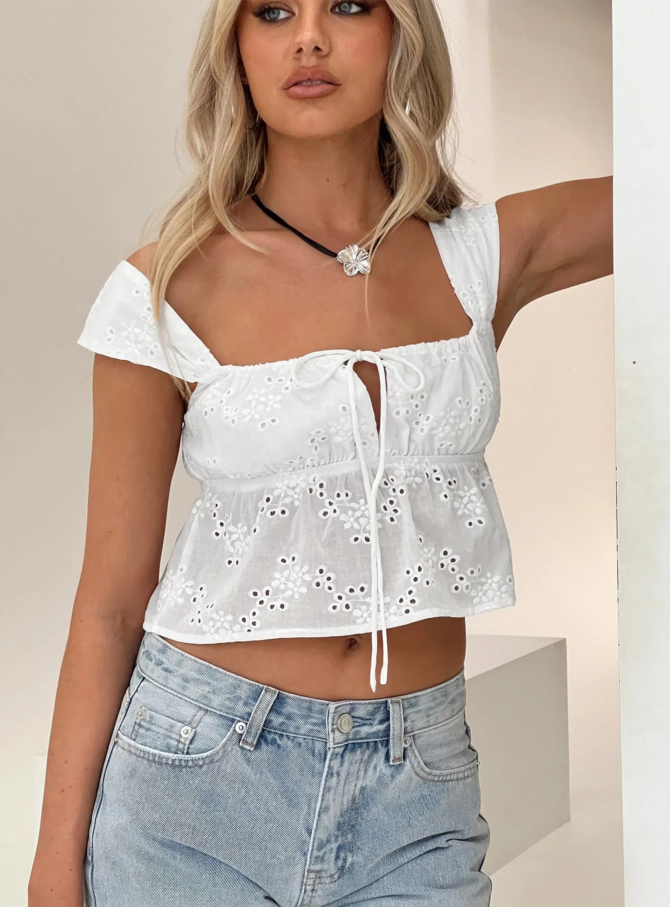 Annita Top White