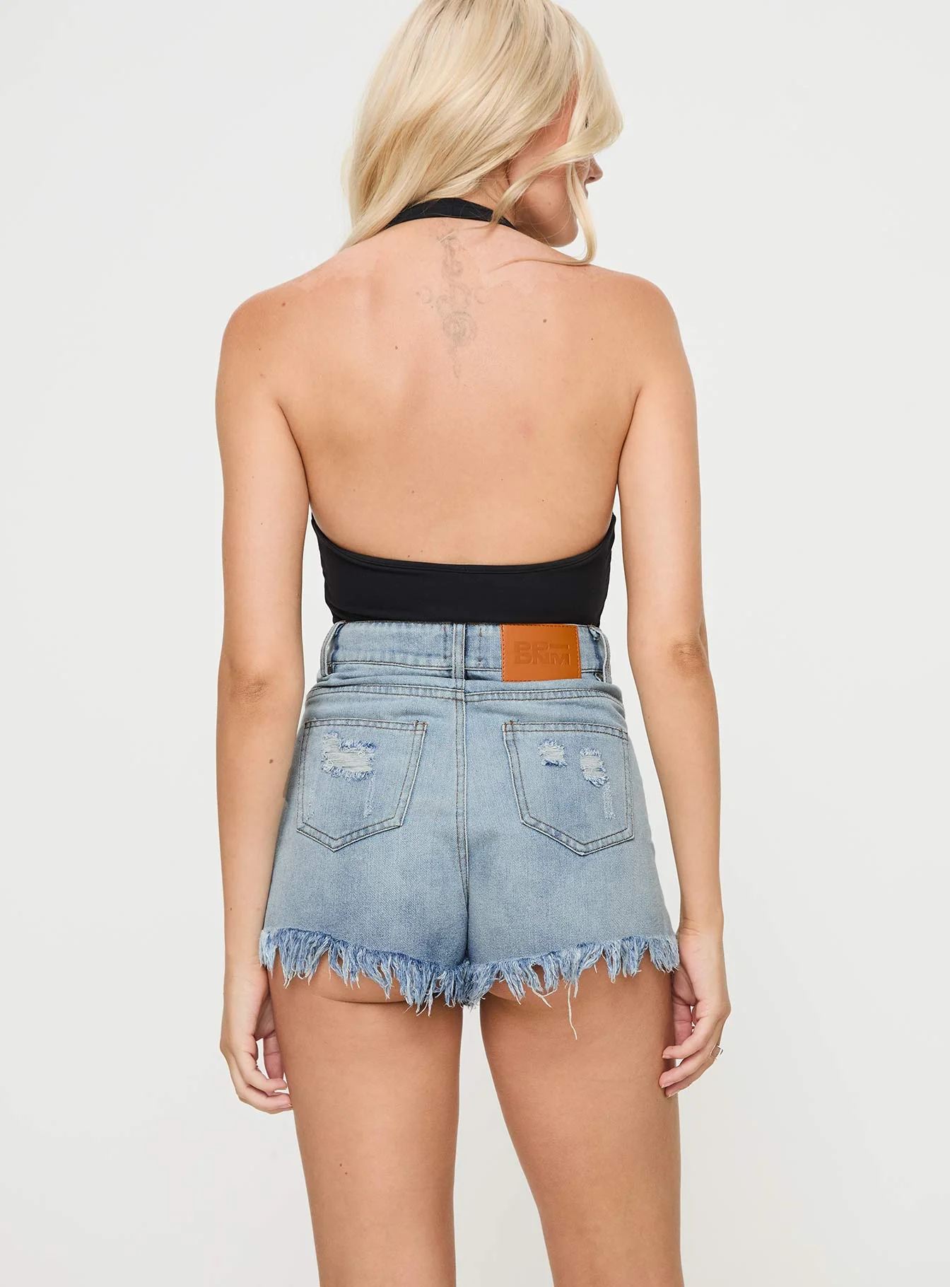 Ridge Denim Shorts Mid Wash