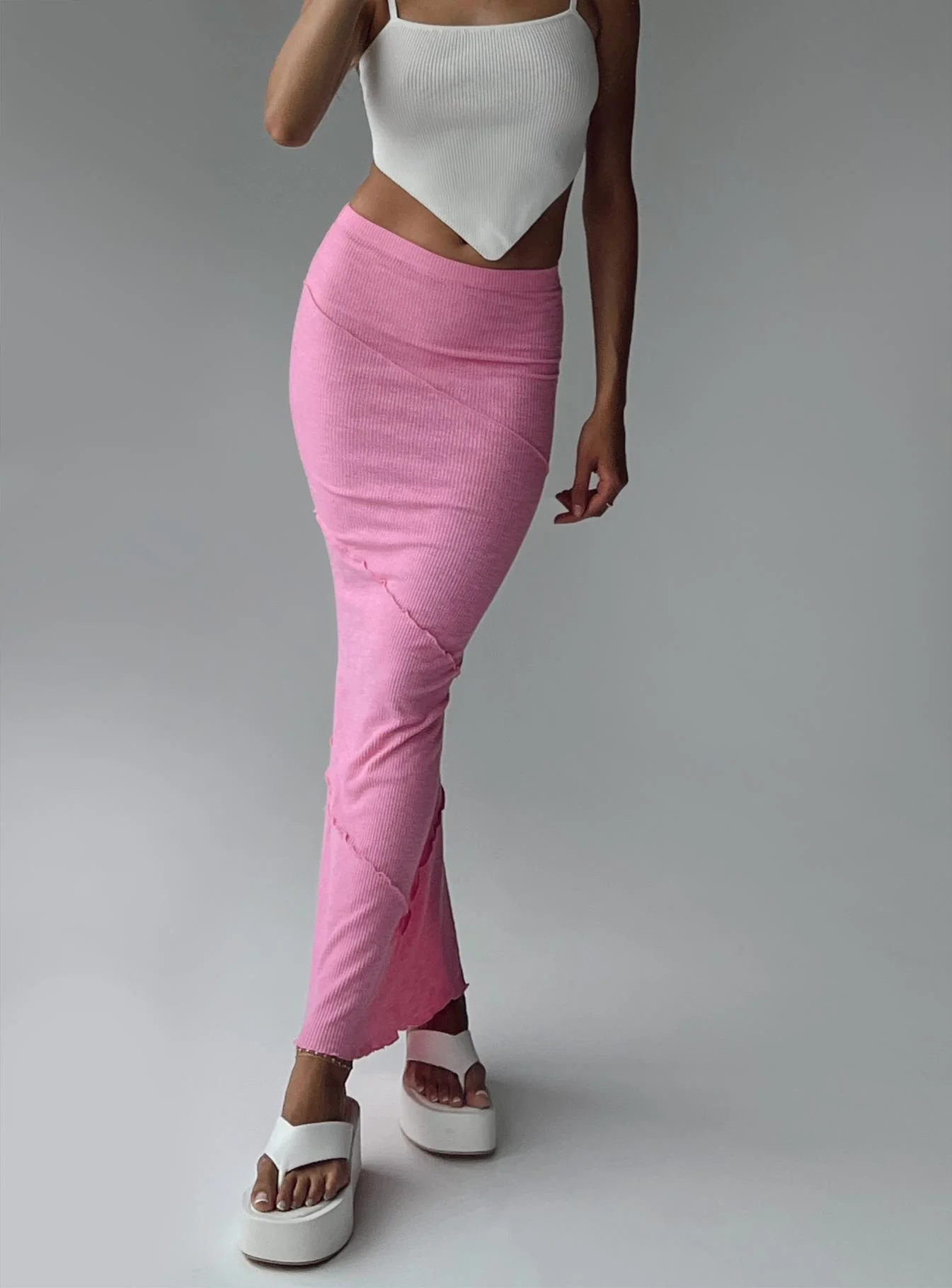 Oscar Maxi Skirt Hot Pink