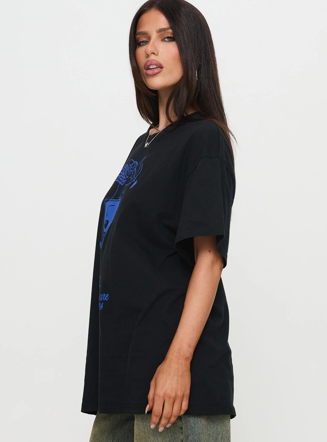 Cocktail Hour Oversized Tee Black