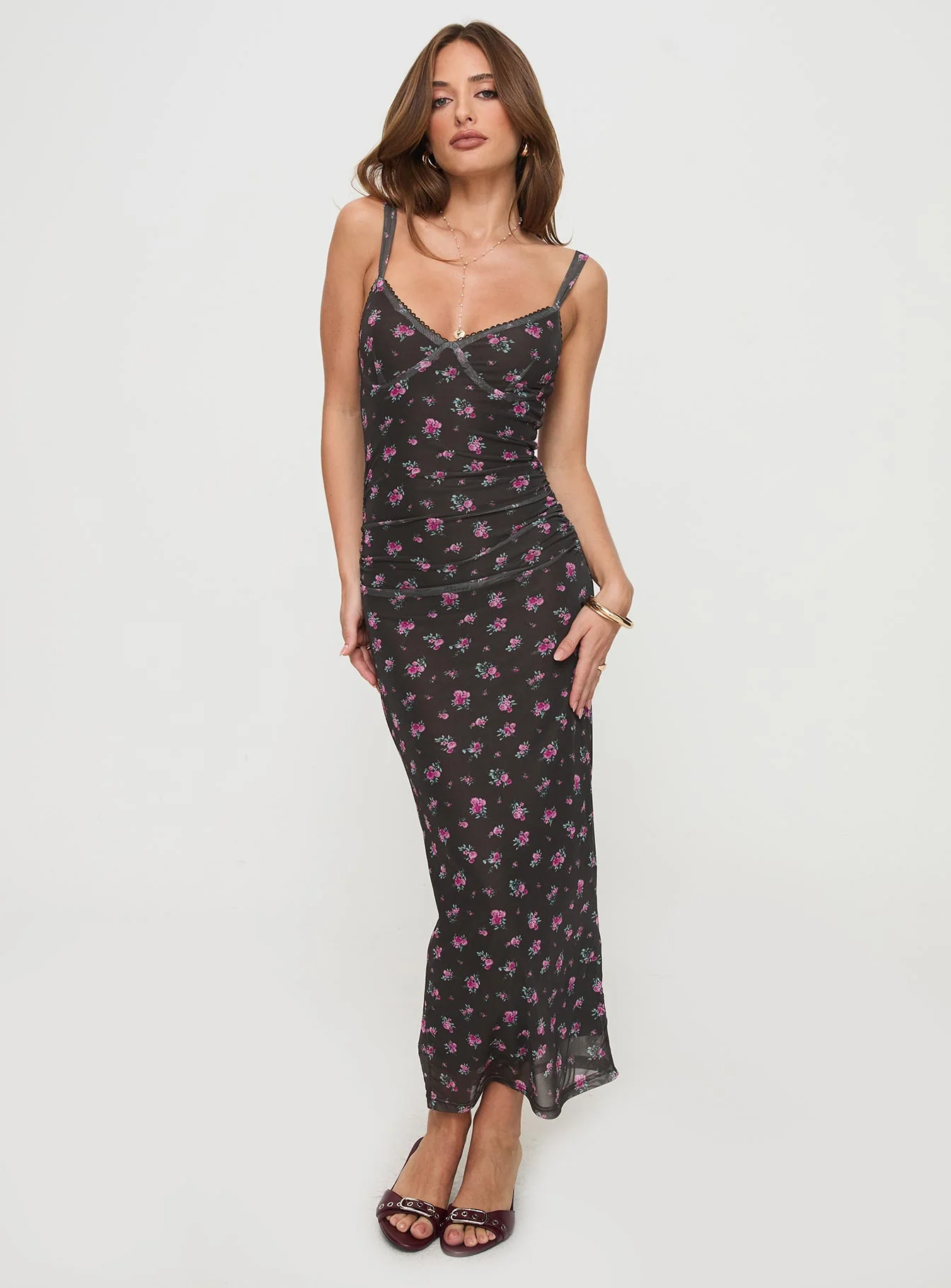Cotter Maxi Dress Black Floral