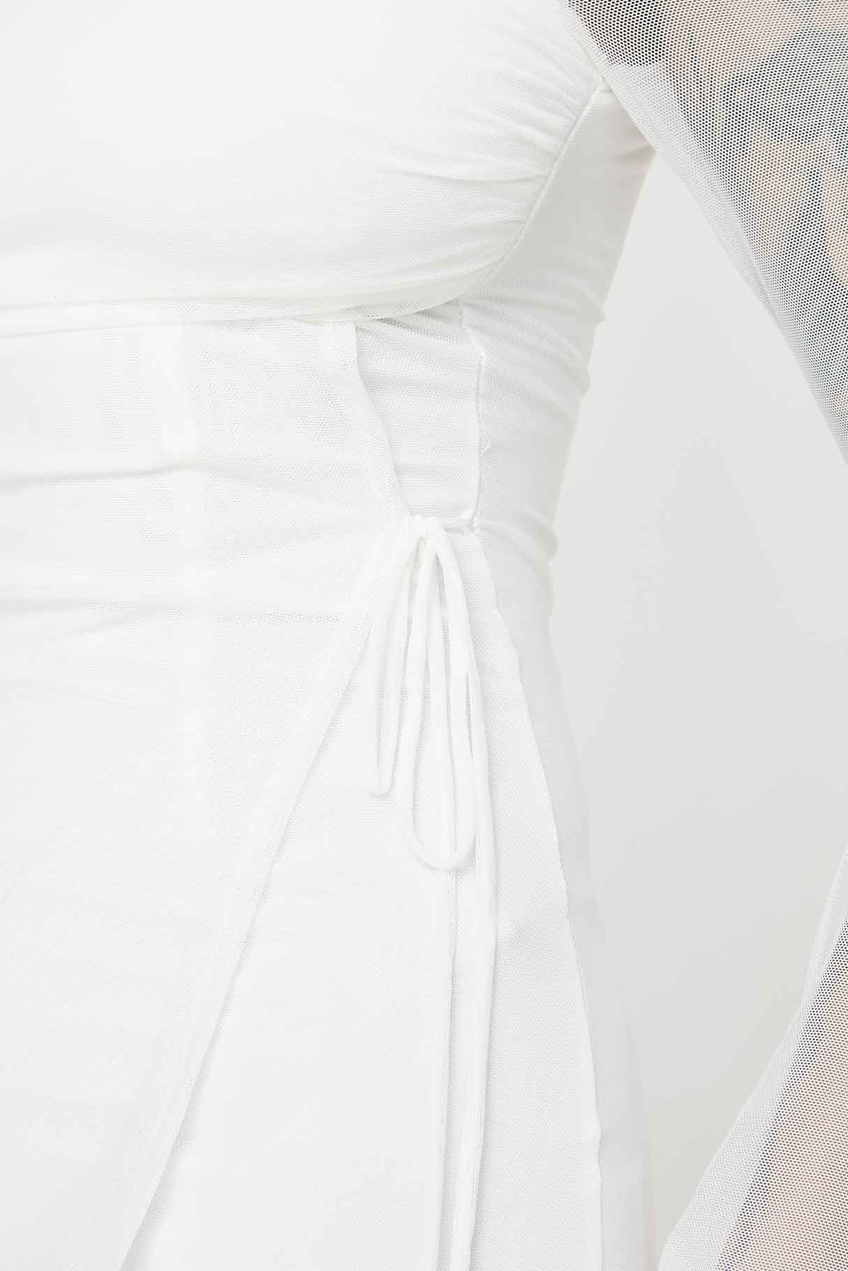 Martinez Long Sleeve Mini Dress White Tall