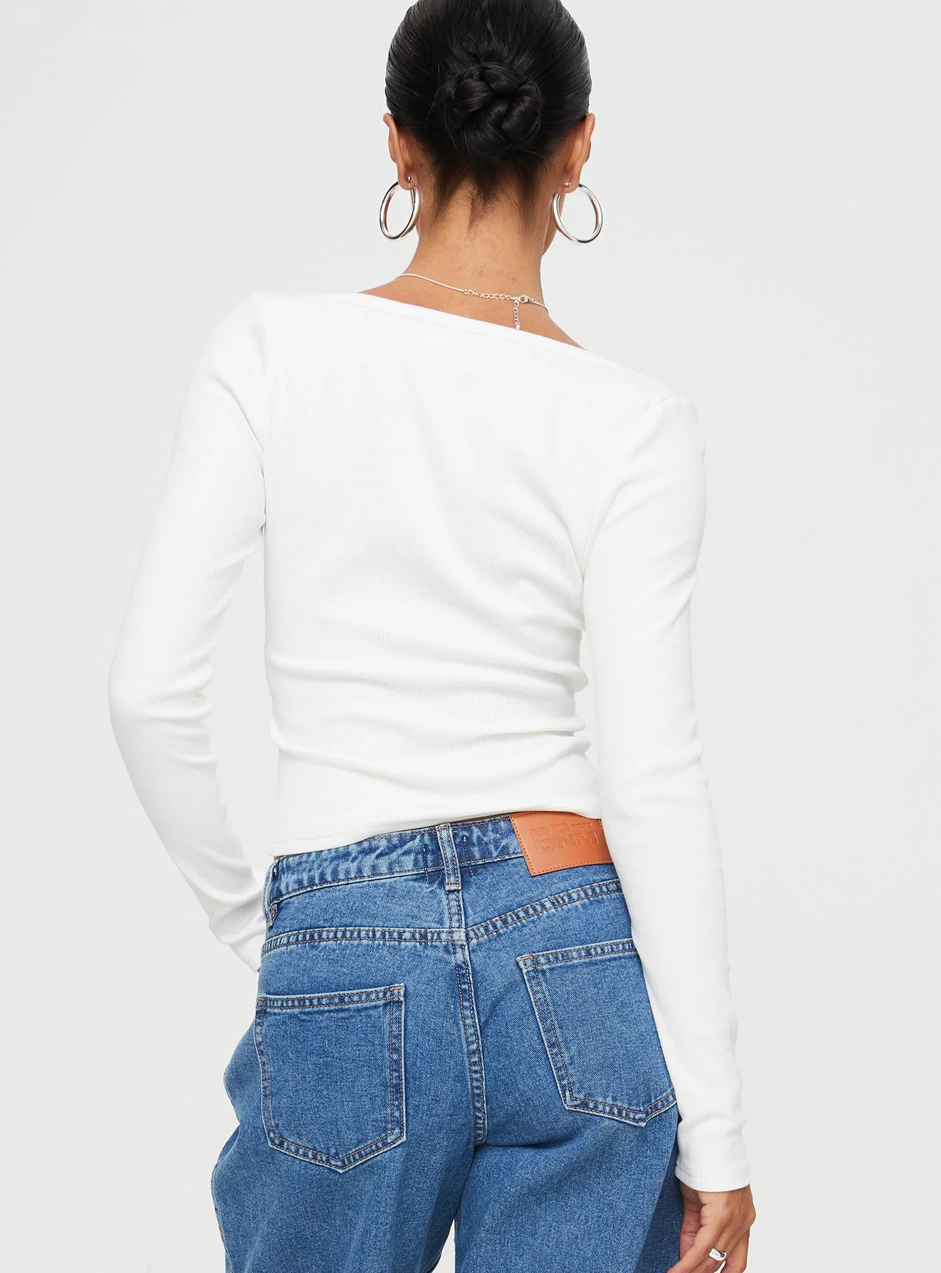 Hanelle Long Sleeve Top White